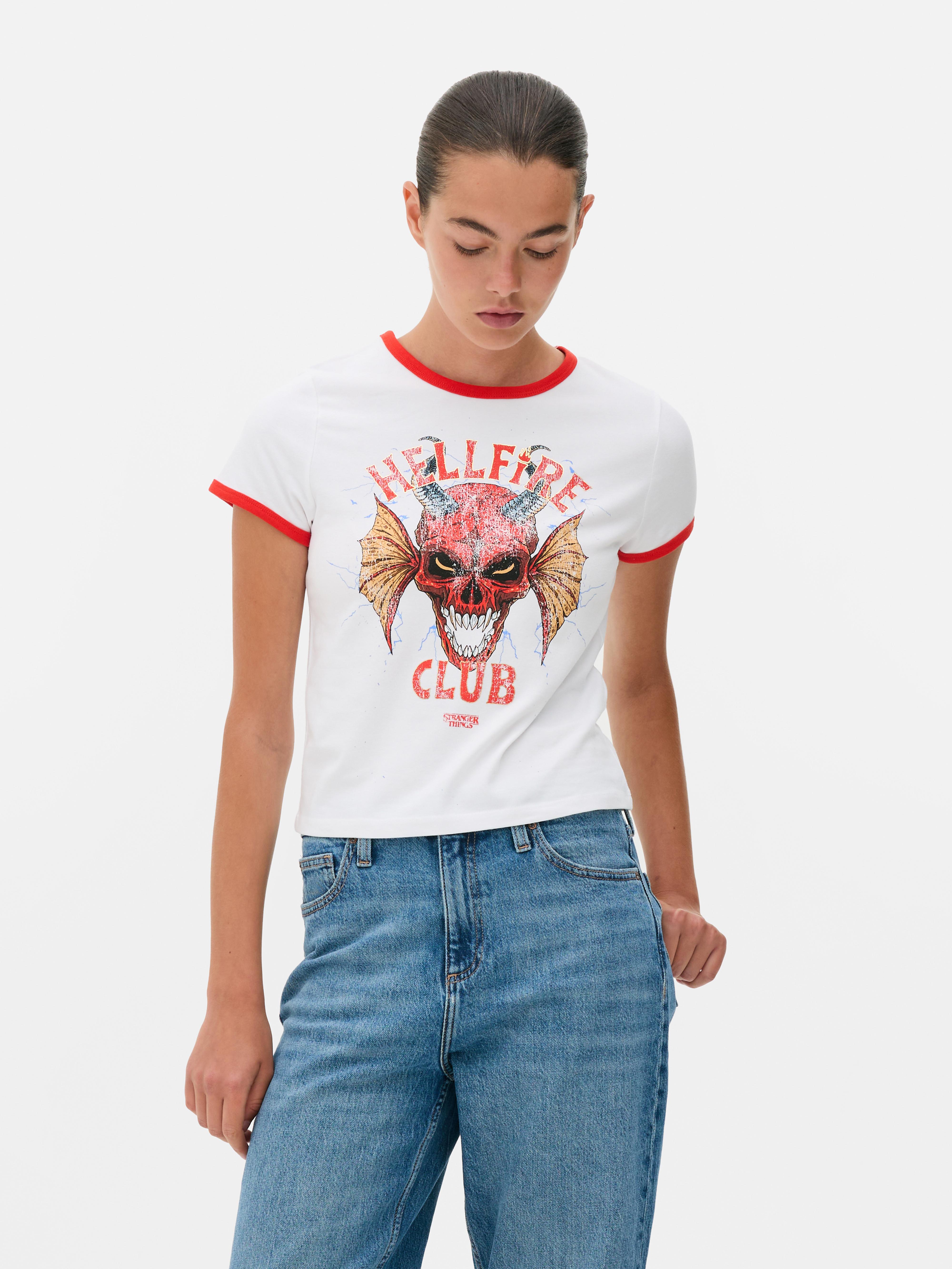 Stranger Things Hellfire Club Ringer T-Shirt