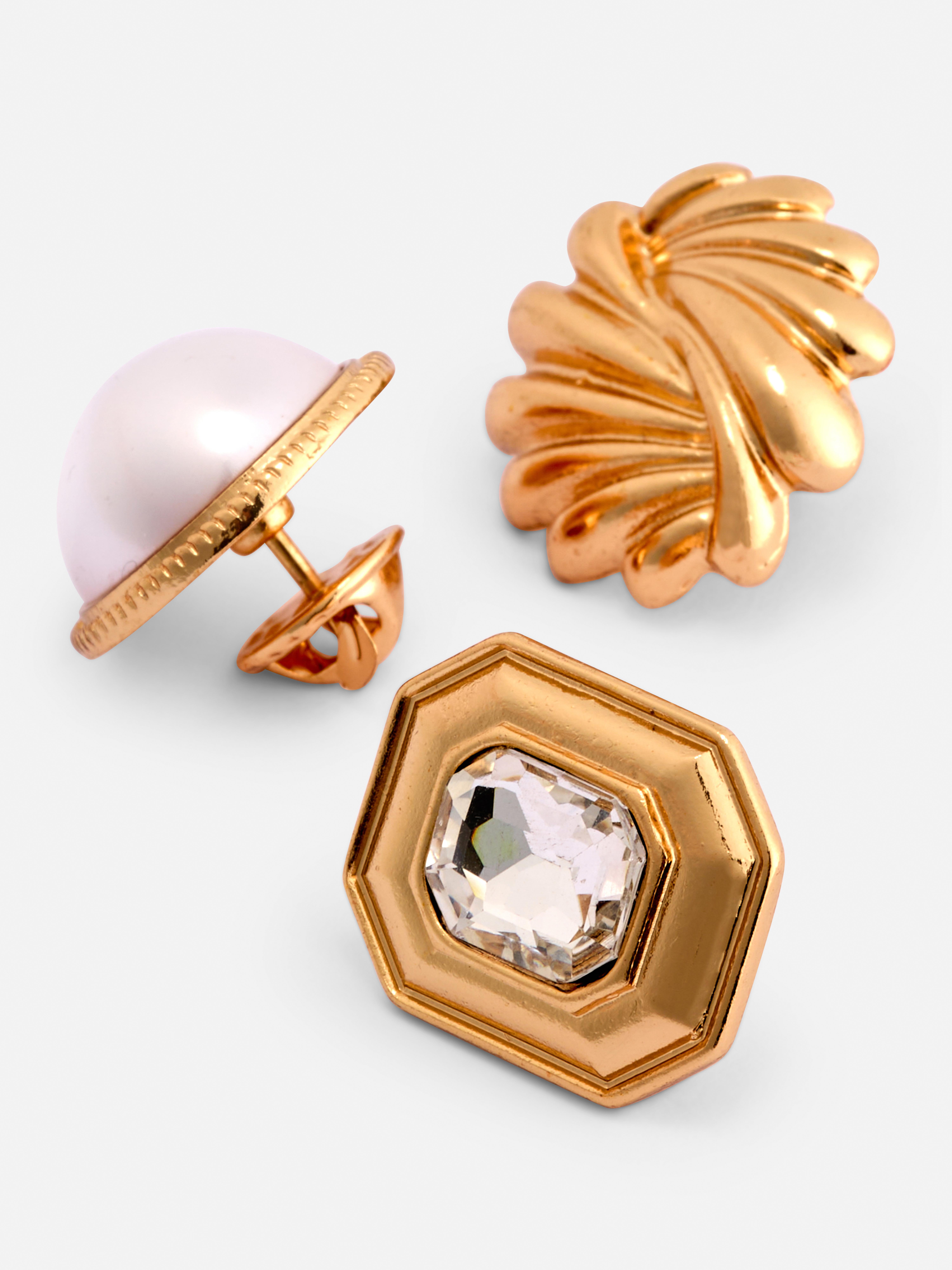 3pk Rita Ora Mixed Brooches