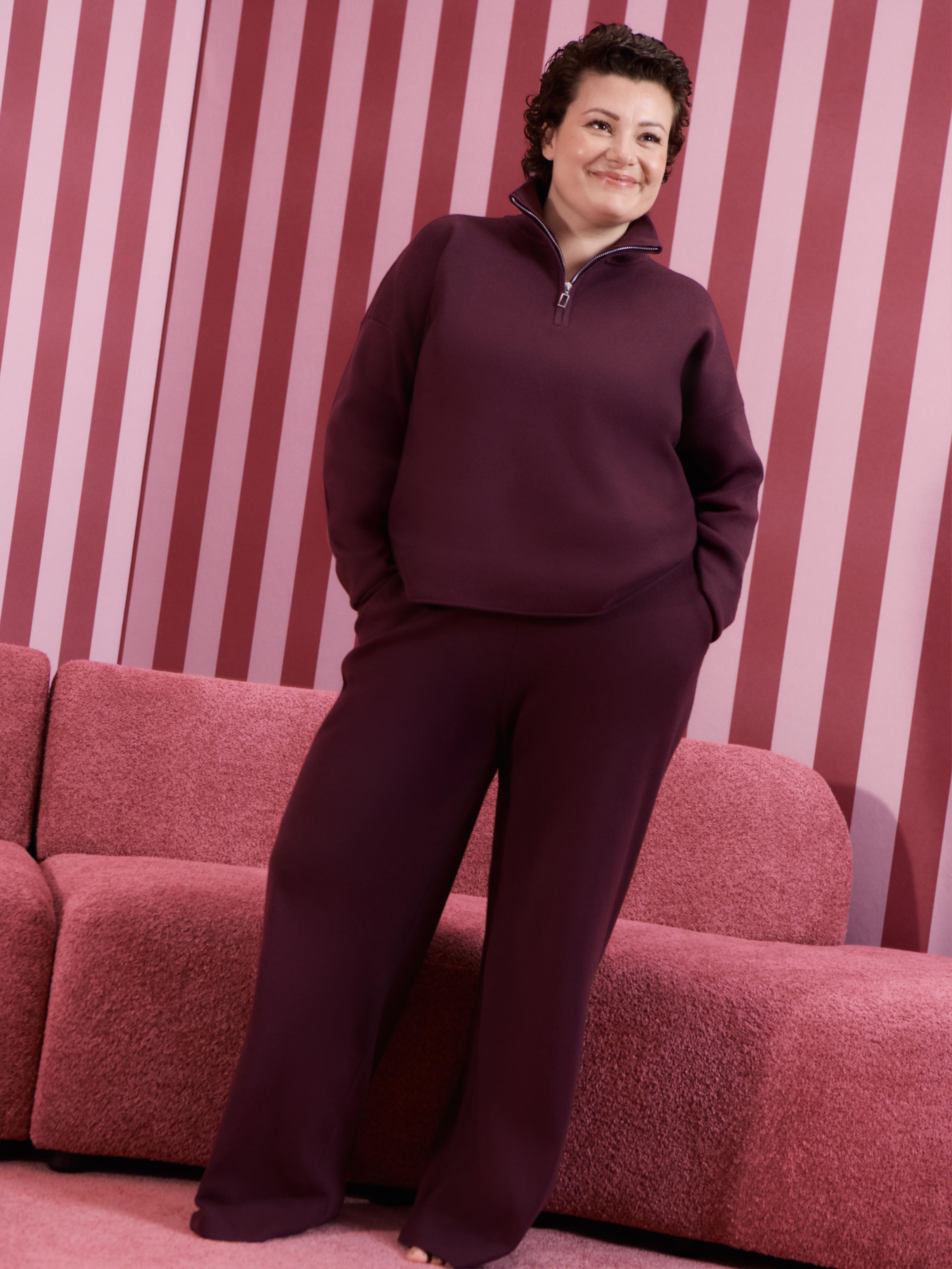 Breast Cancer Awareness Funnel Neck Sweatshirt