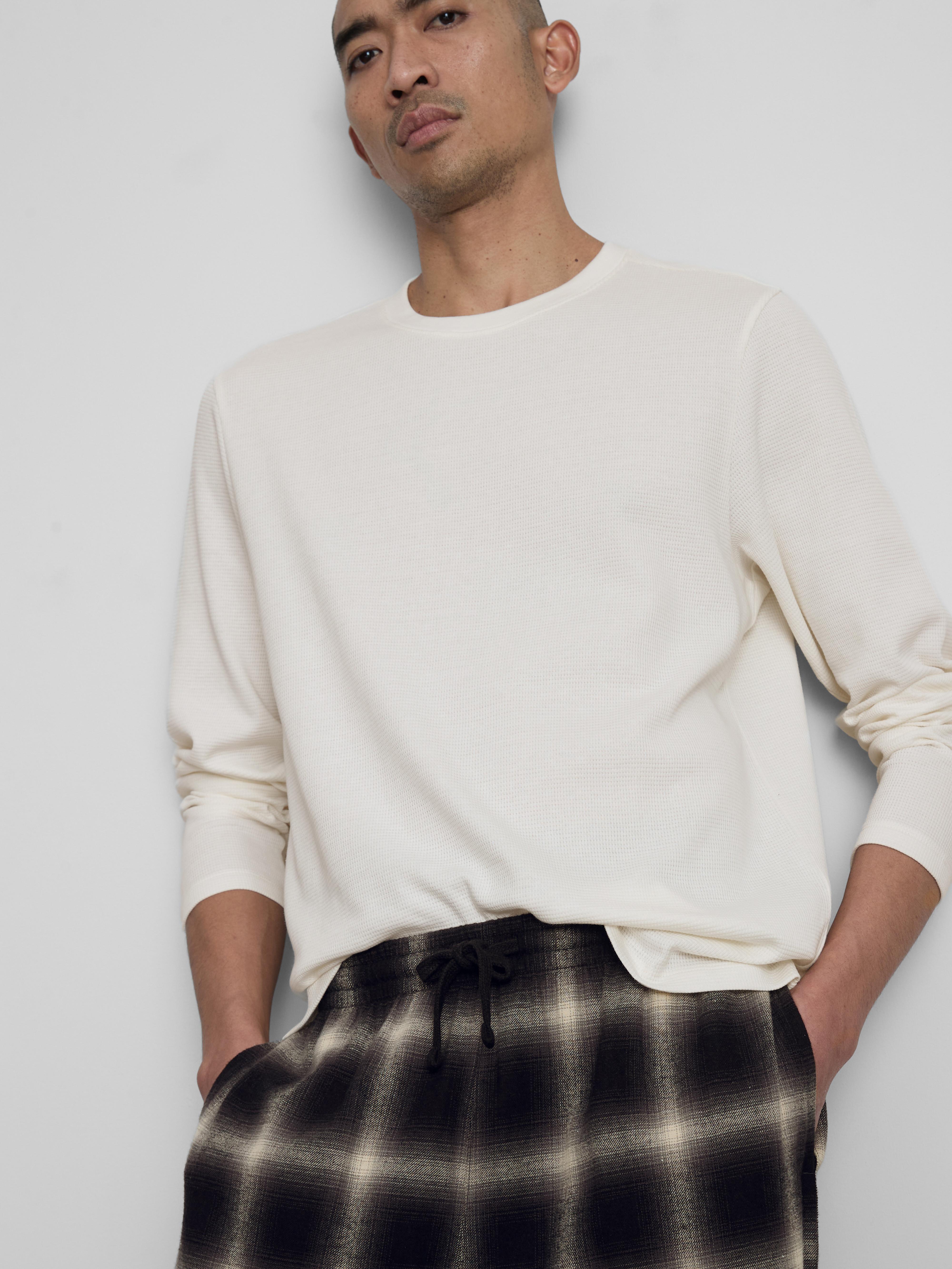 Brushed Cotton Check Long Pajamas