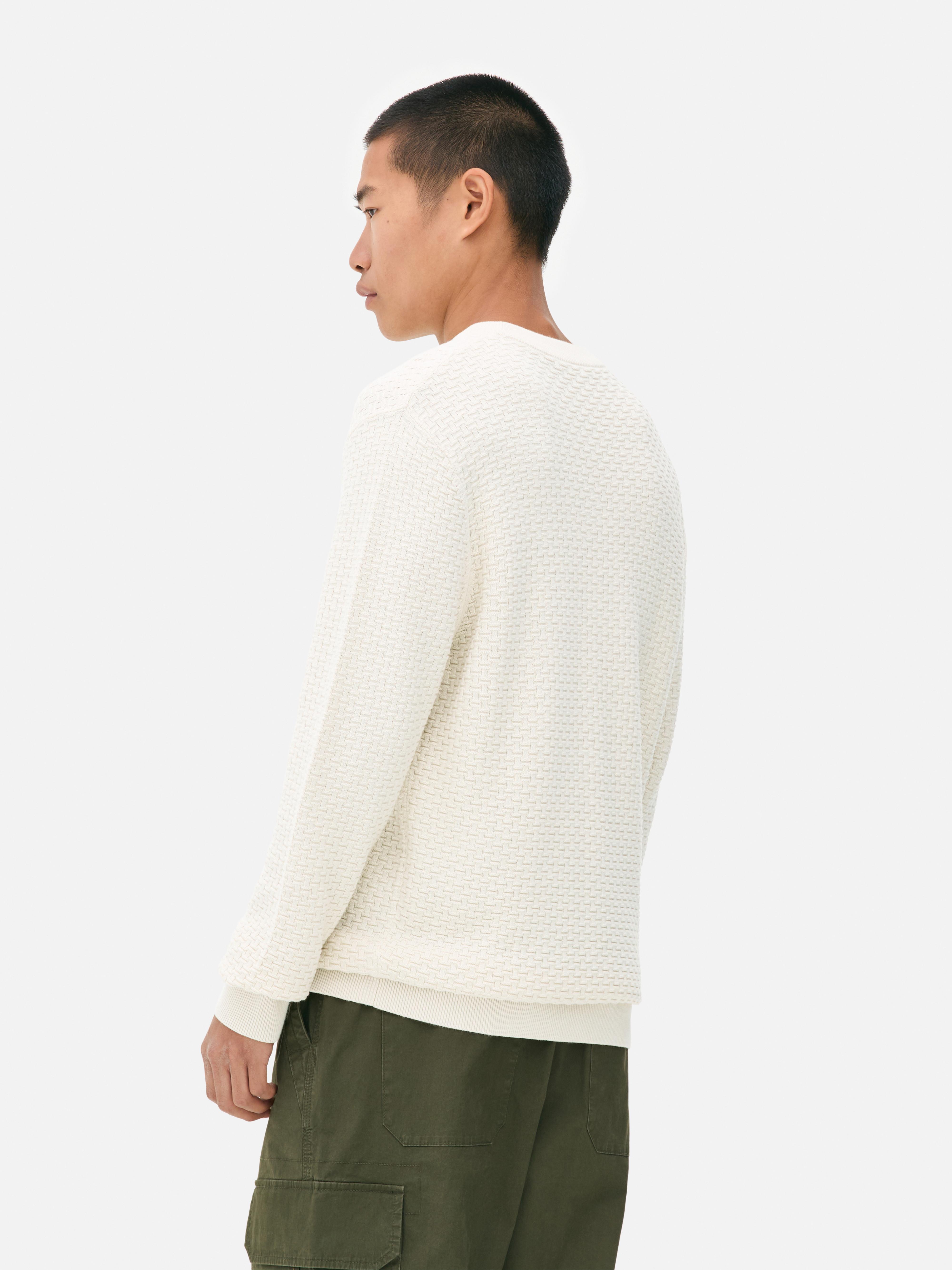Textured Crew Neck Sweater