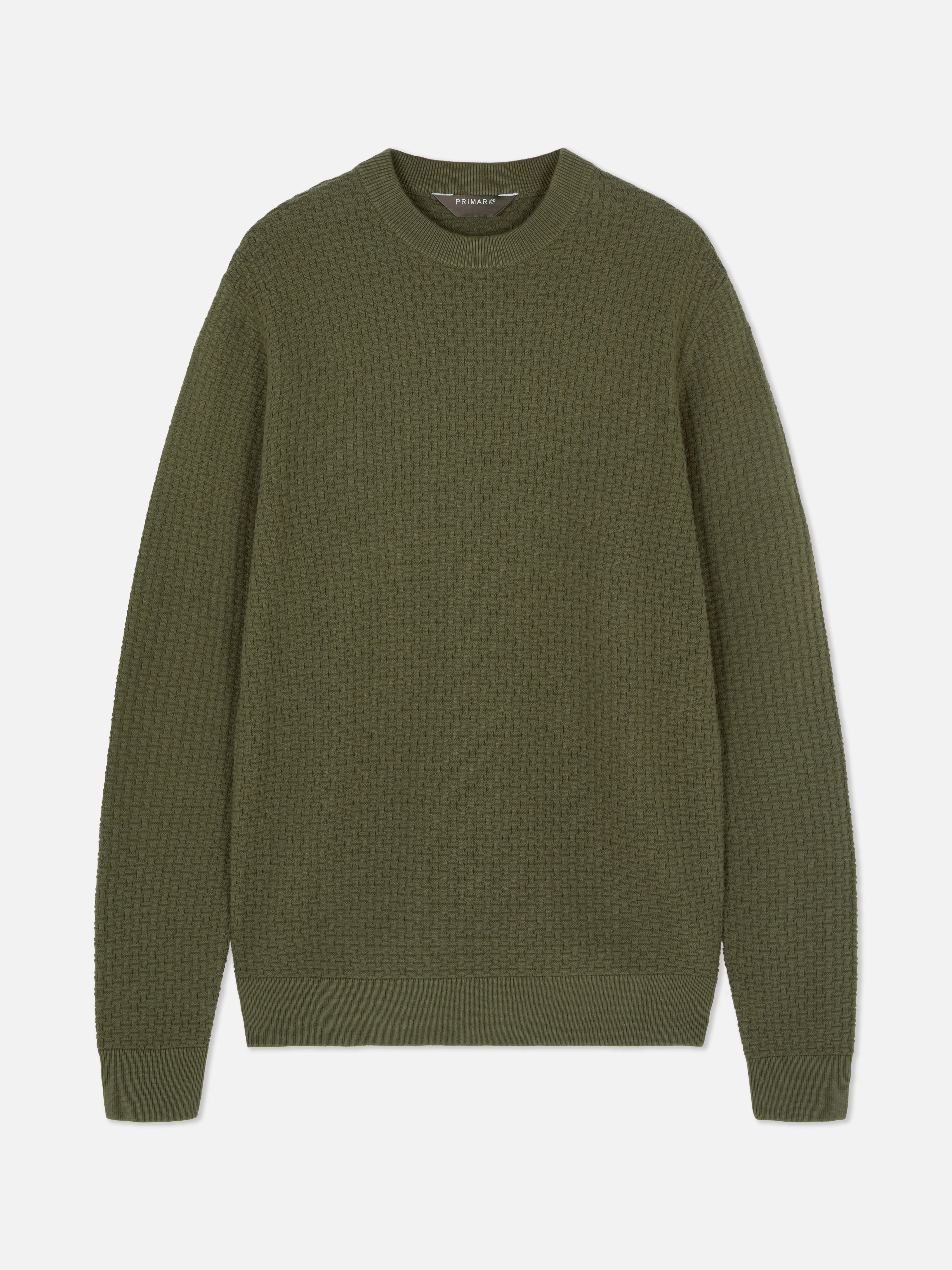 Textured Crew Neck Sweater