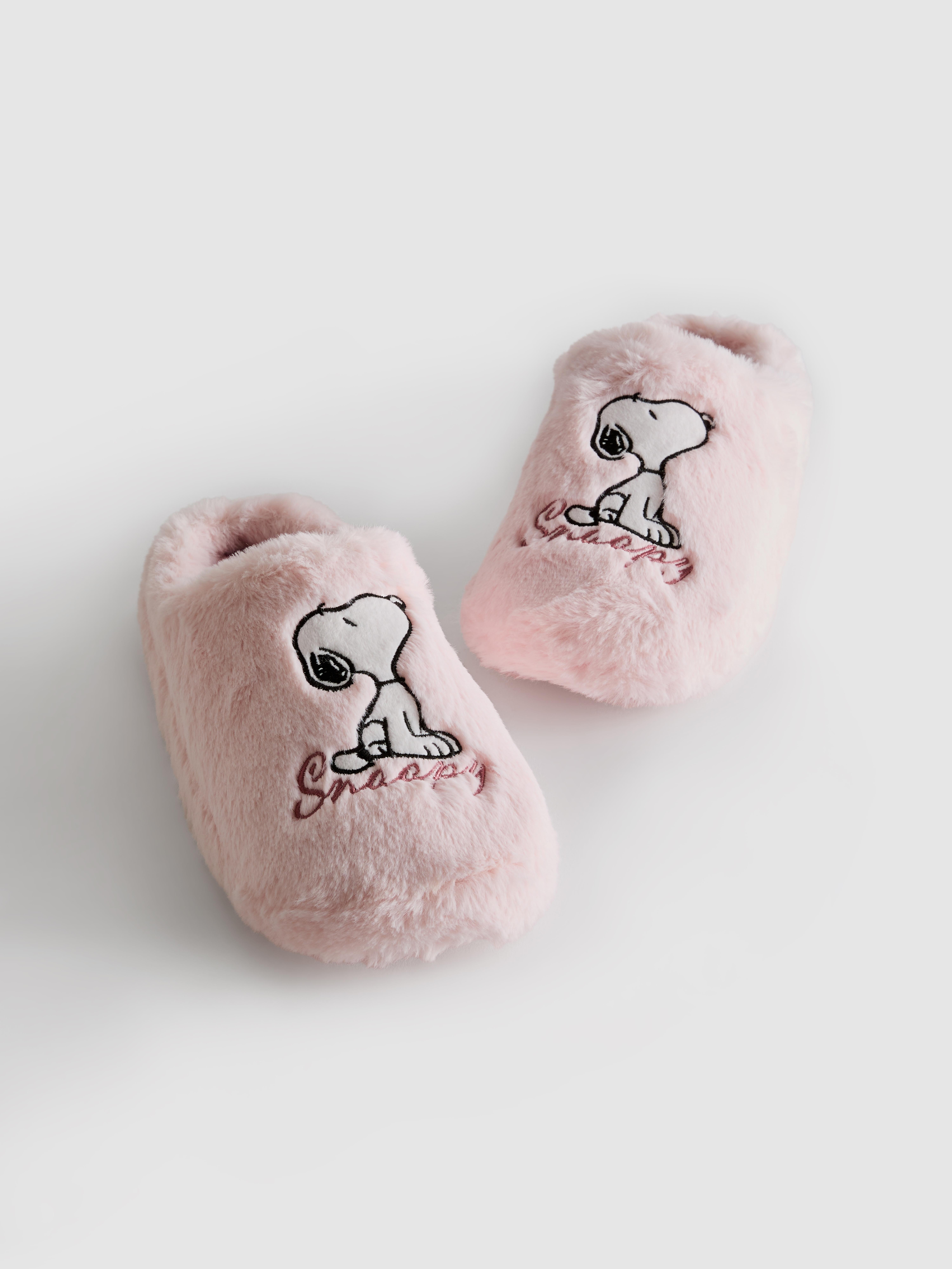 Snoopy Faux Fur Mule Slippers