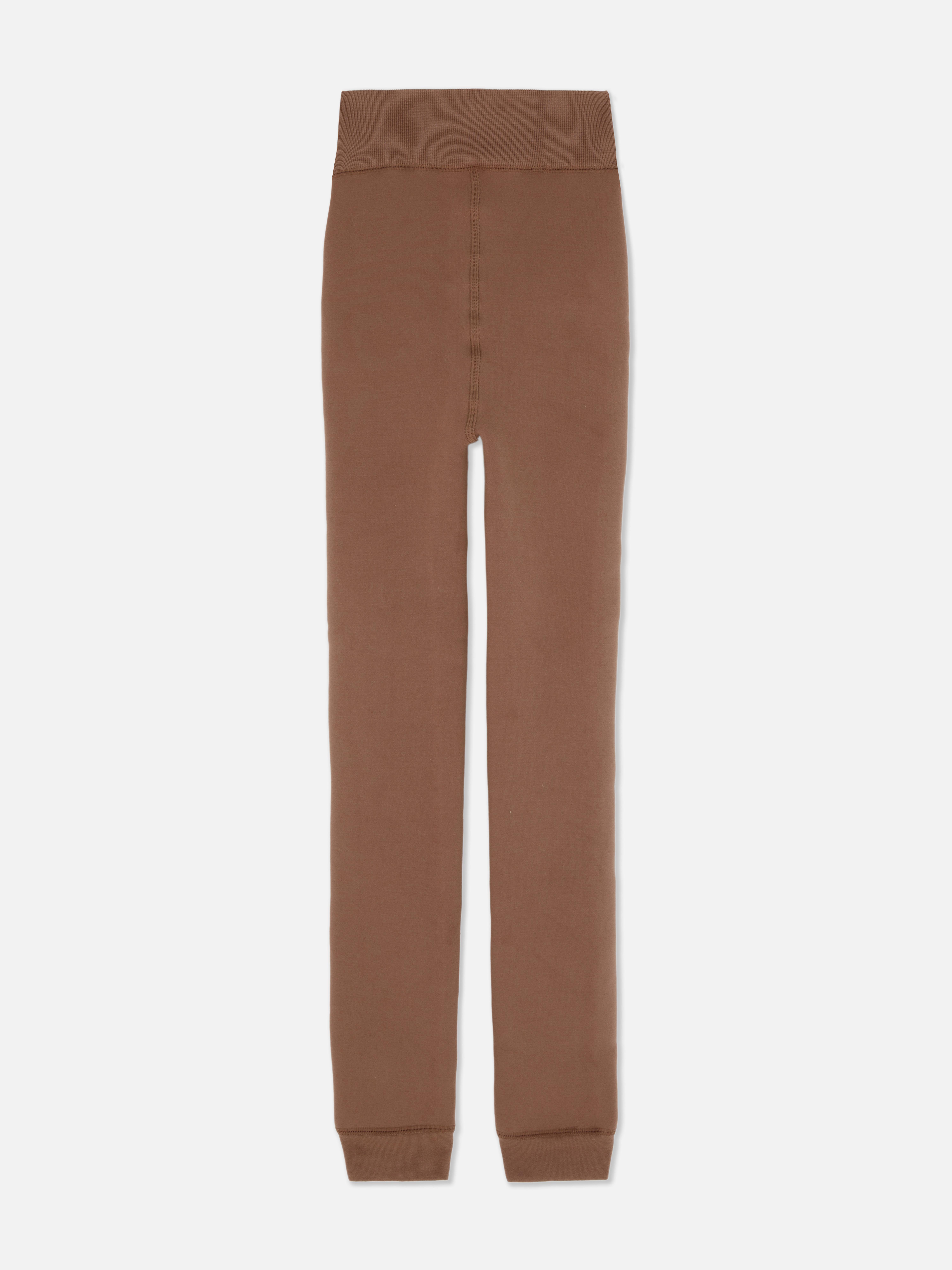 1pk Velvet Plush Taupe Leggings