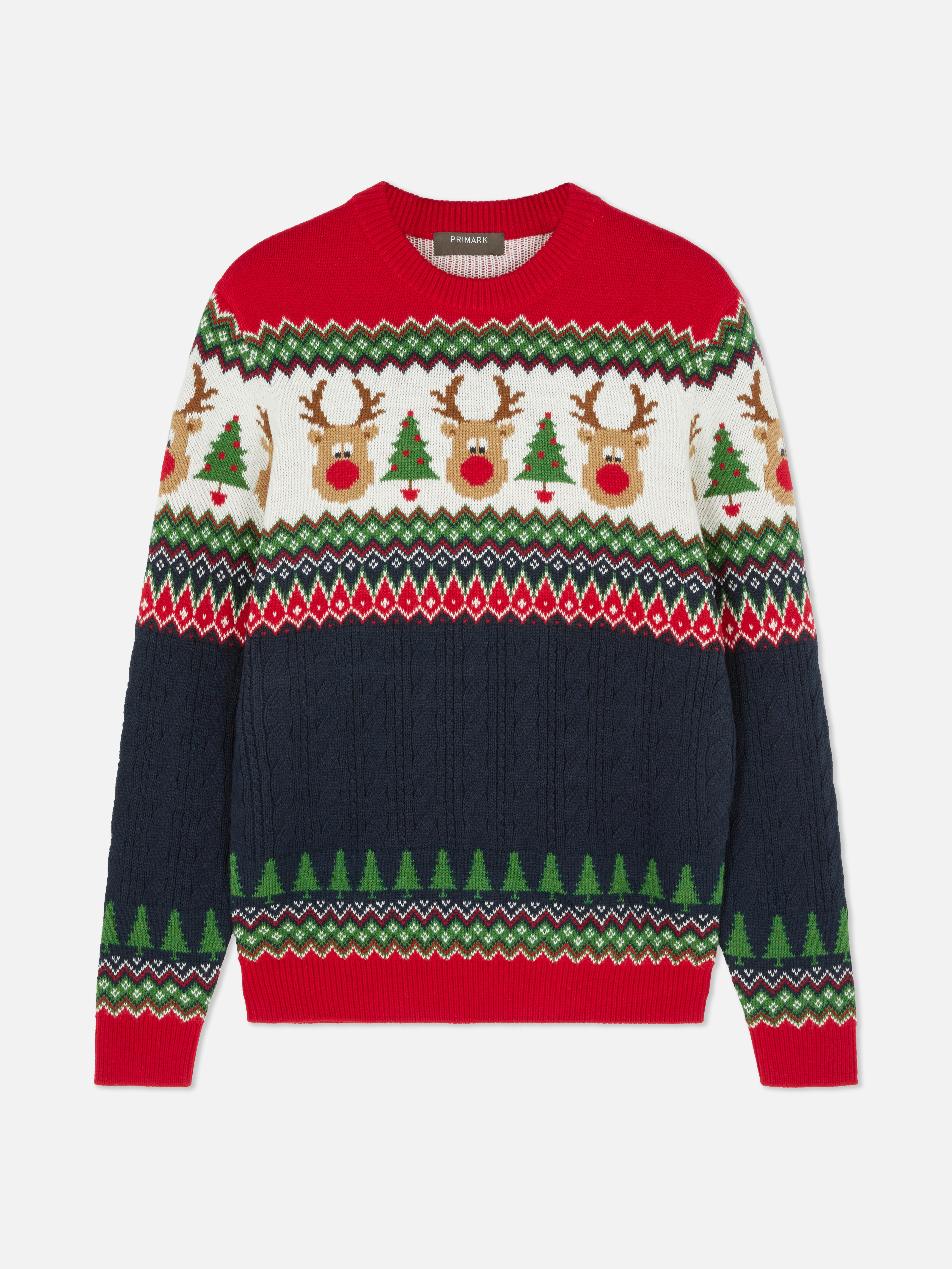 Reindeer Fair Isle Christmas Sweater