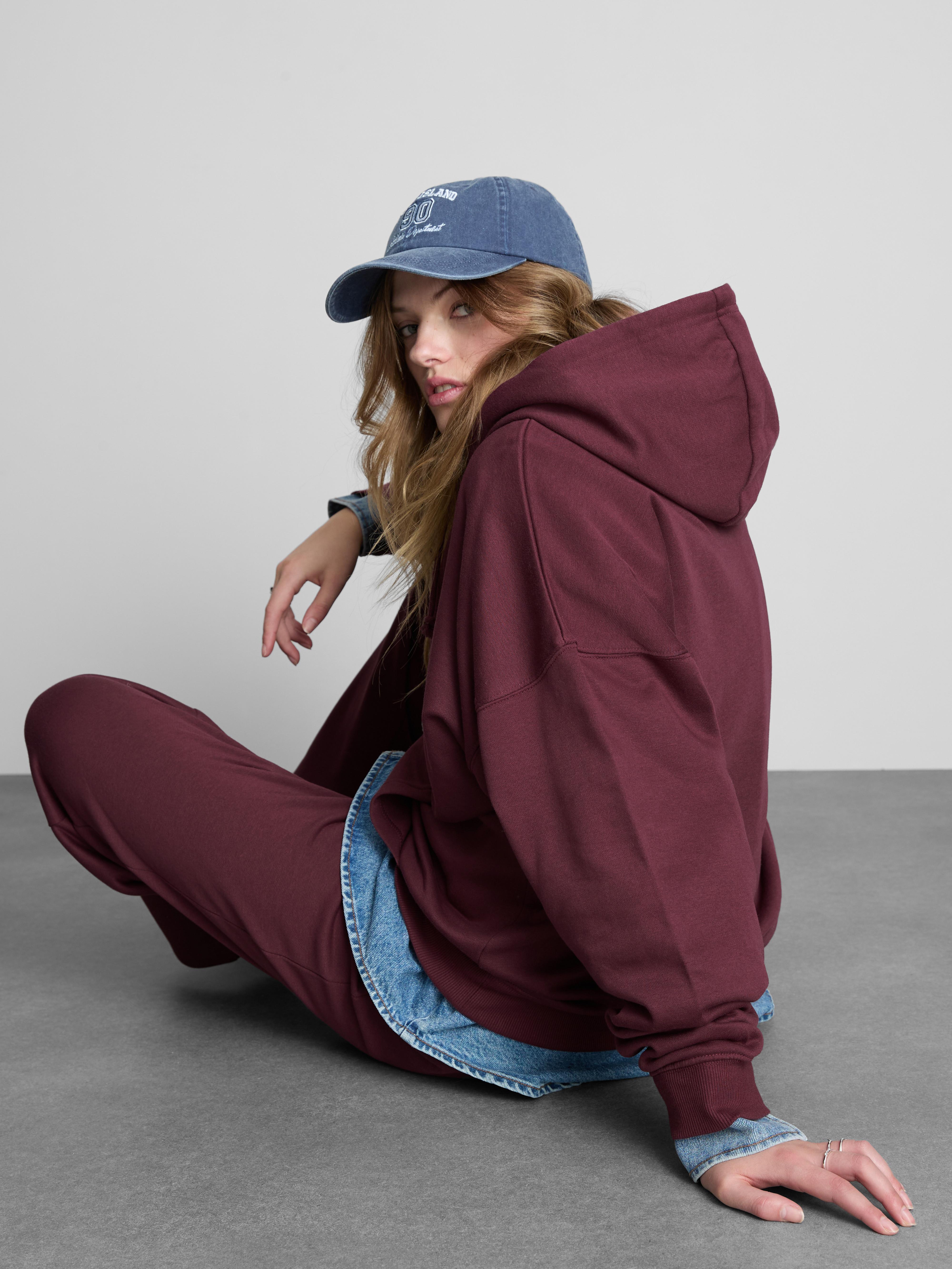 Cotton Blend Zip Through Hoodie