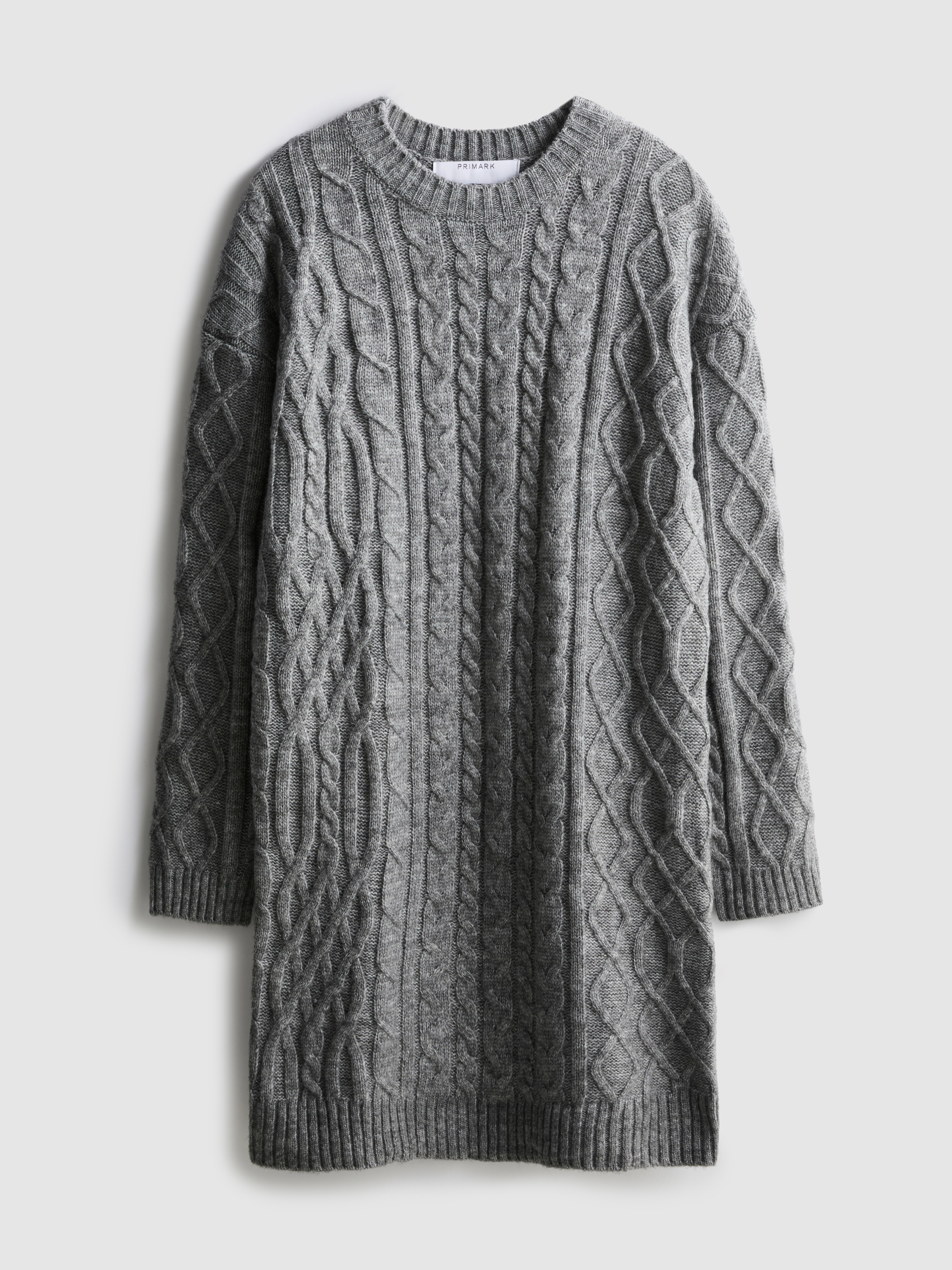 Cable Knit Mini Sweater Dress
