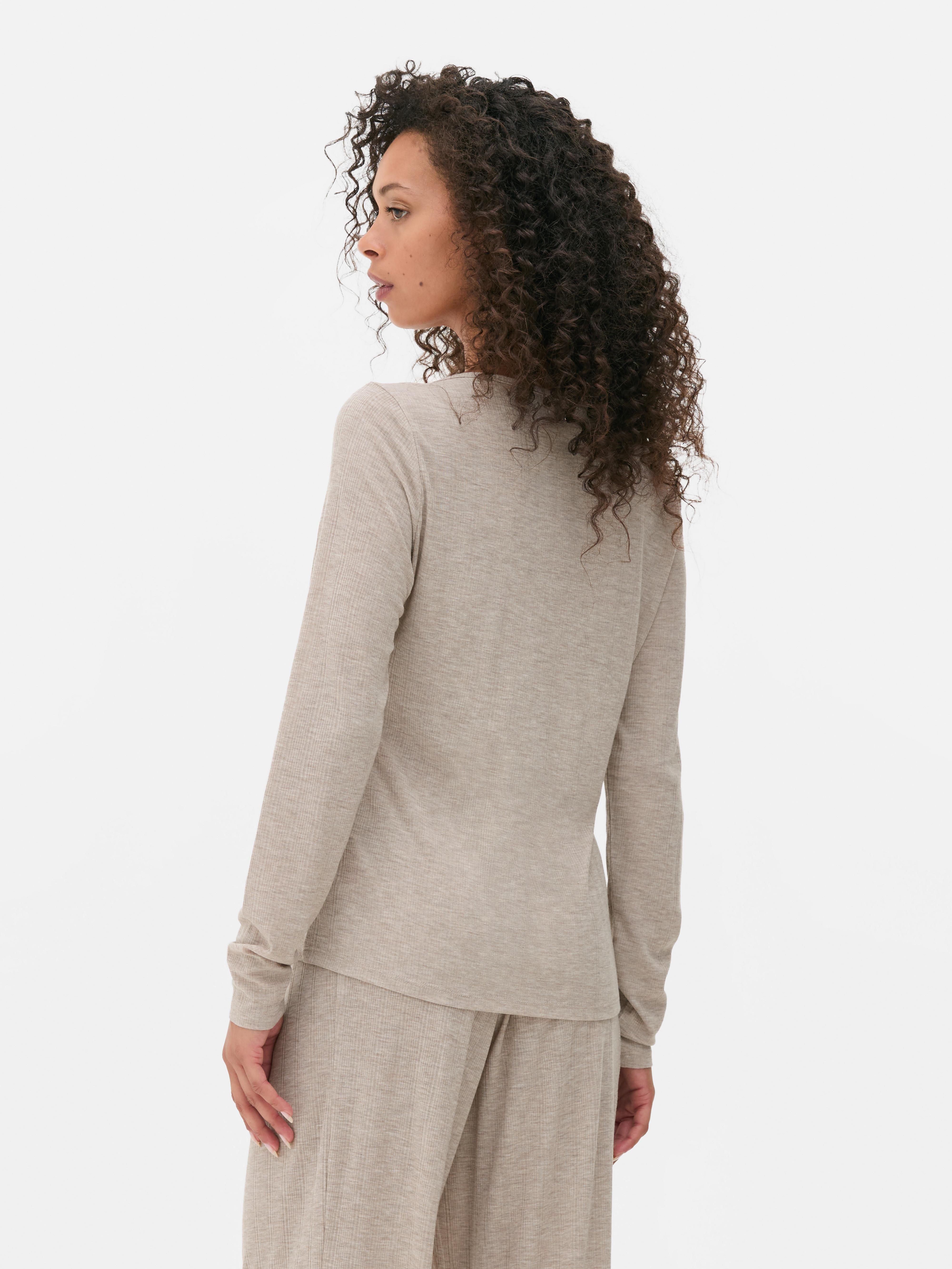 Lace V-Neck Pajama Top