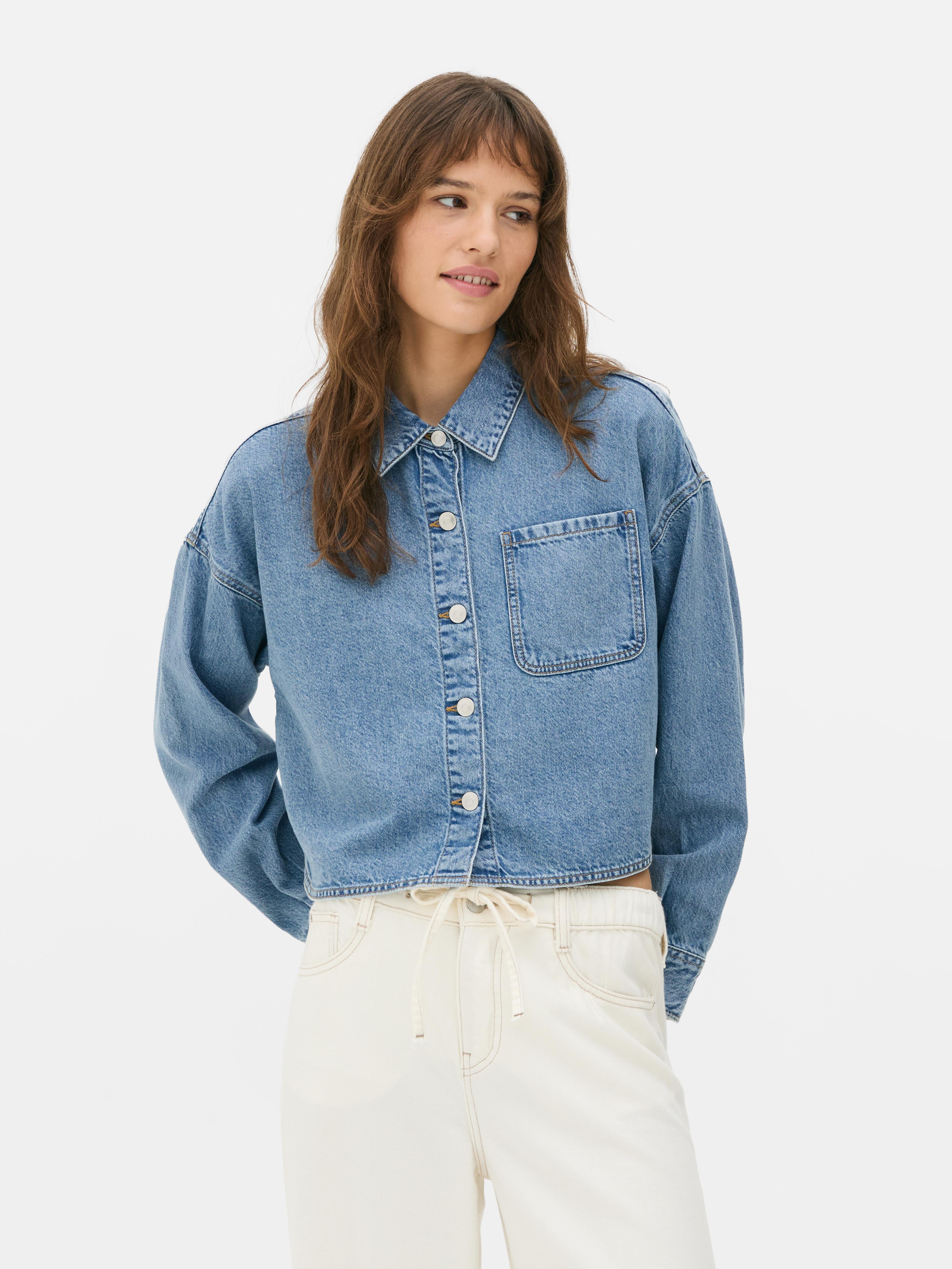 Cropped Denim Shirt