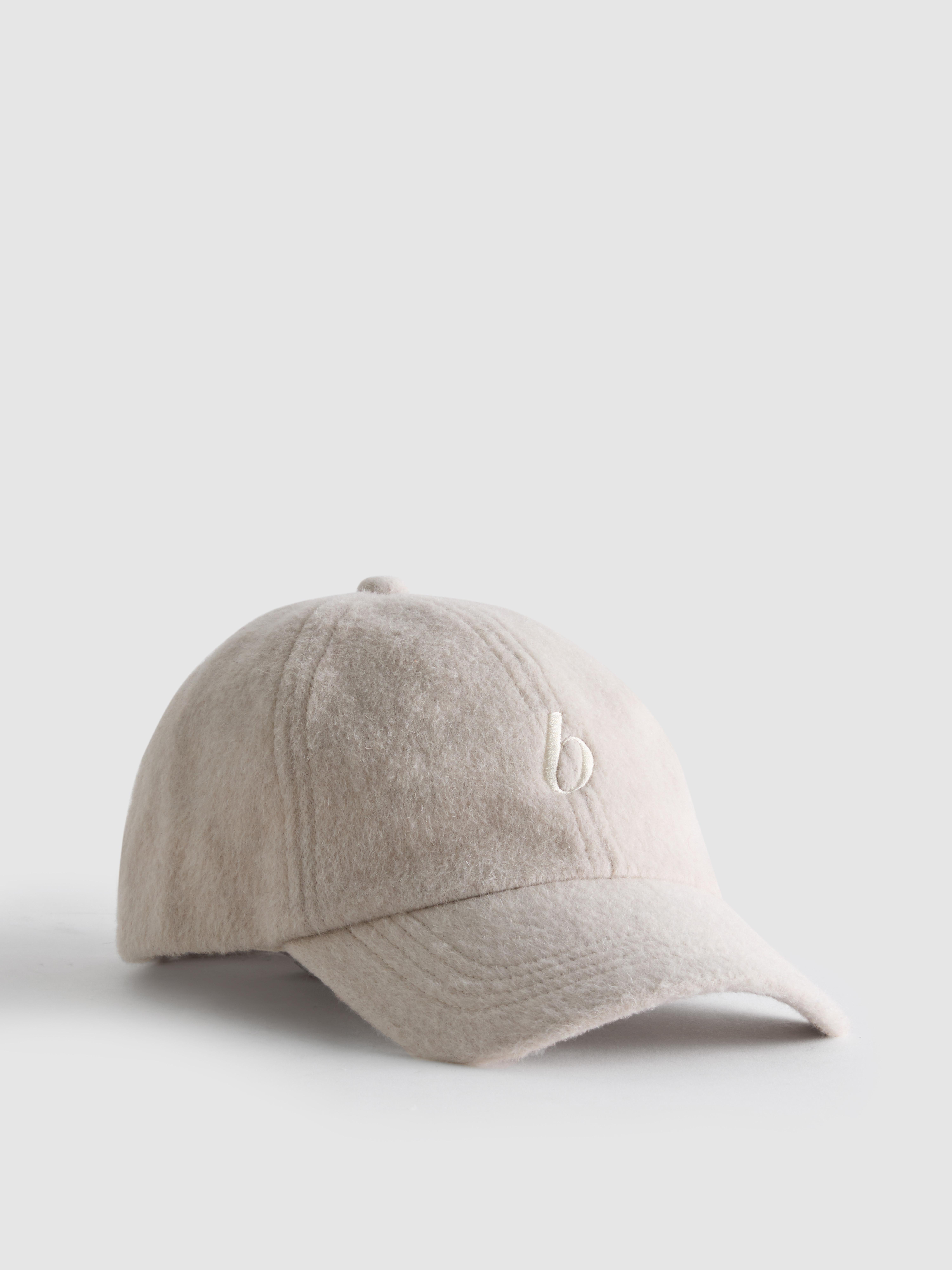 Wool Blend Initial Baseball Cap