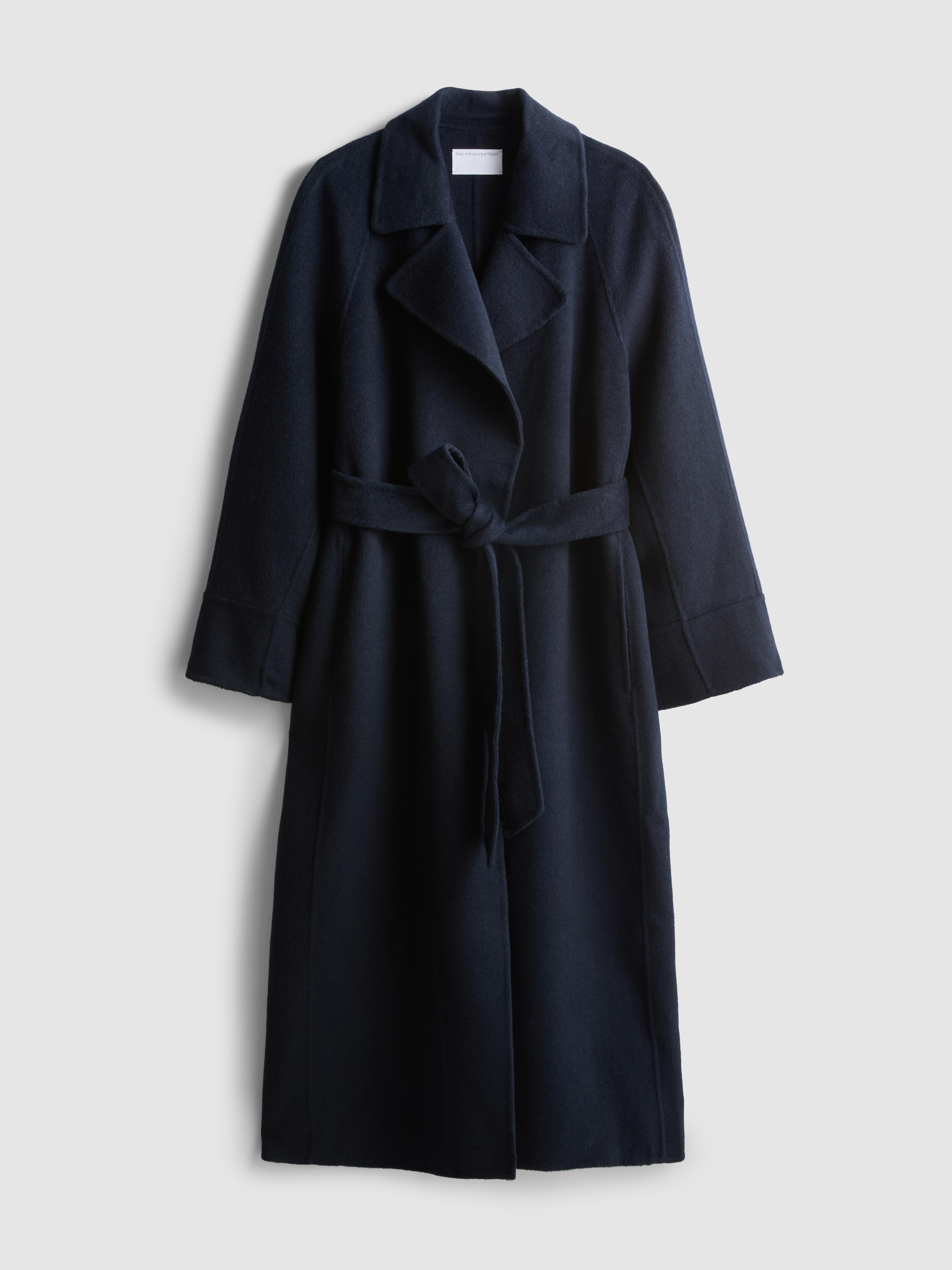 The Edit Wool Blend Longline Wrap Coat