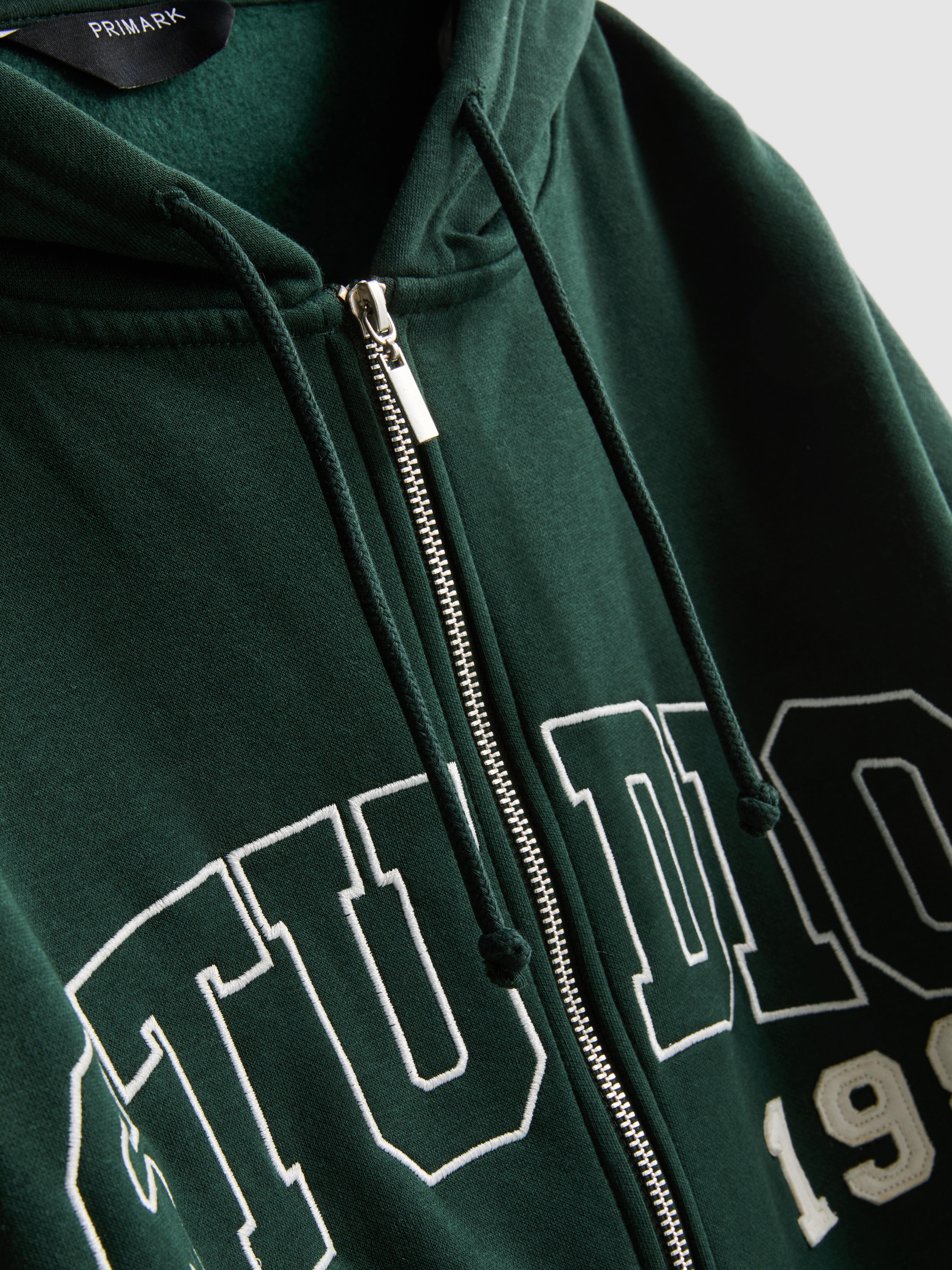 Oversized Graphic Zip Through Hoodie