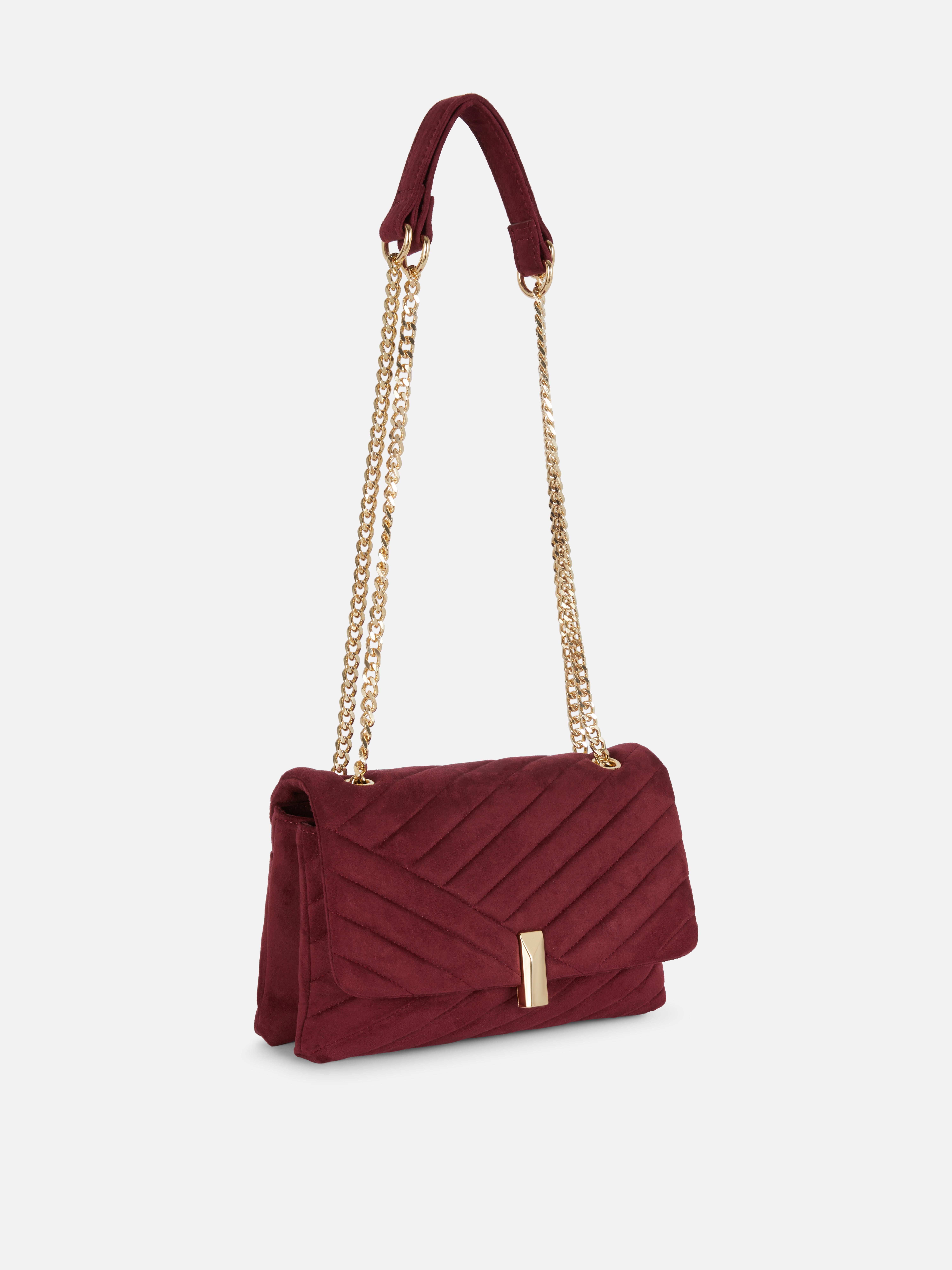 Faux Suede Flapover Bag