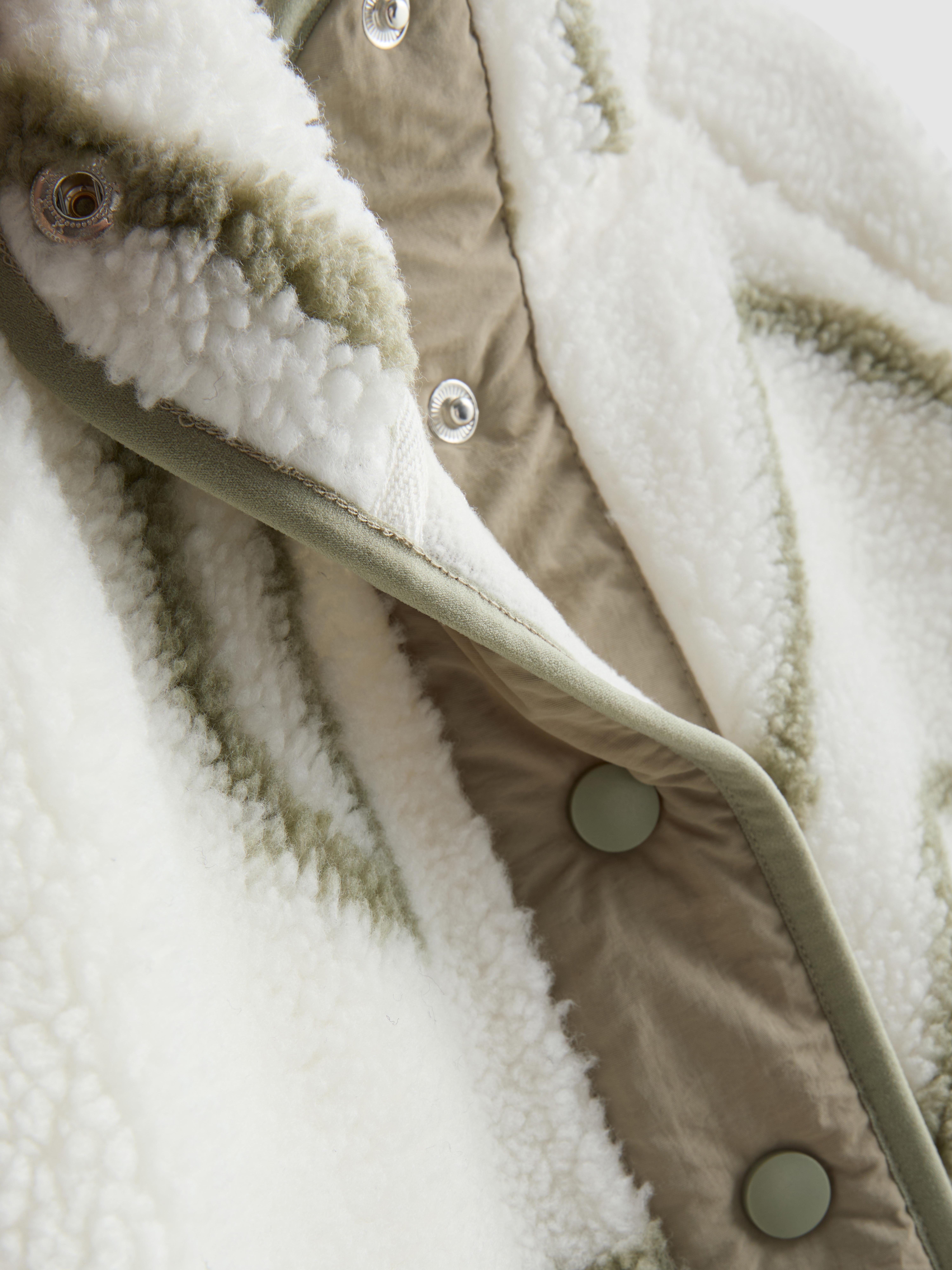 Printed Snap Button Borg Fleece