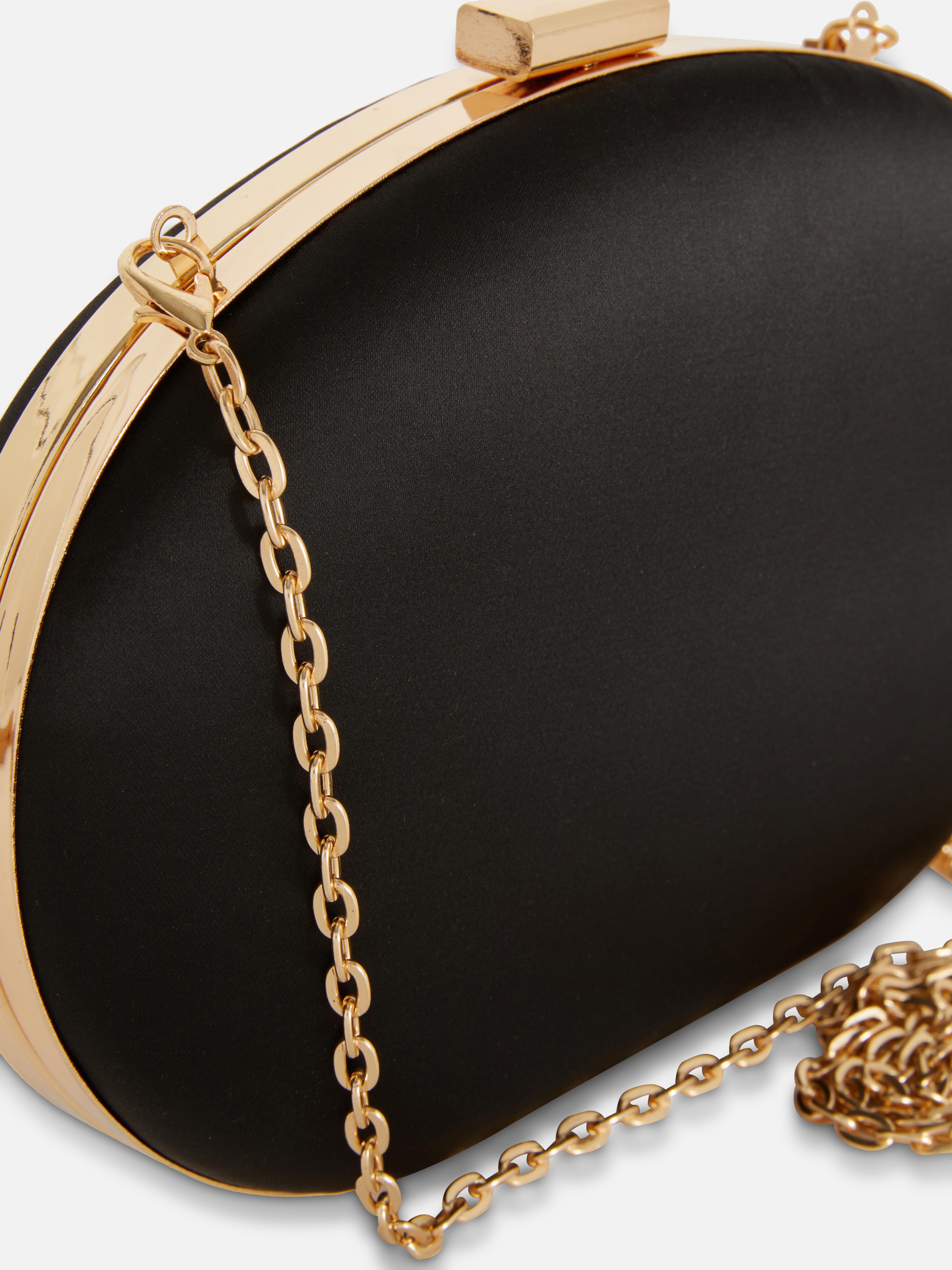 Oval Clasp Clutch Purse