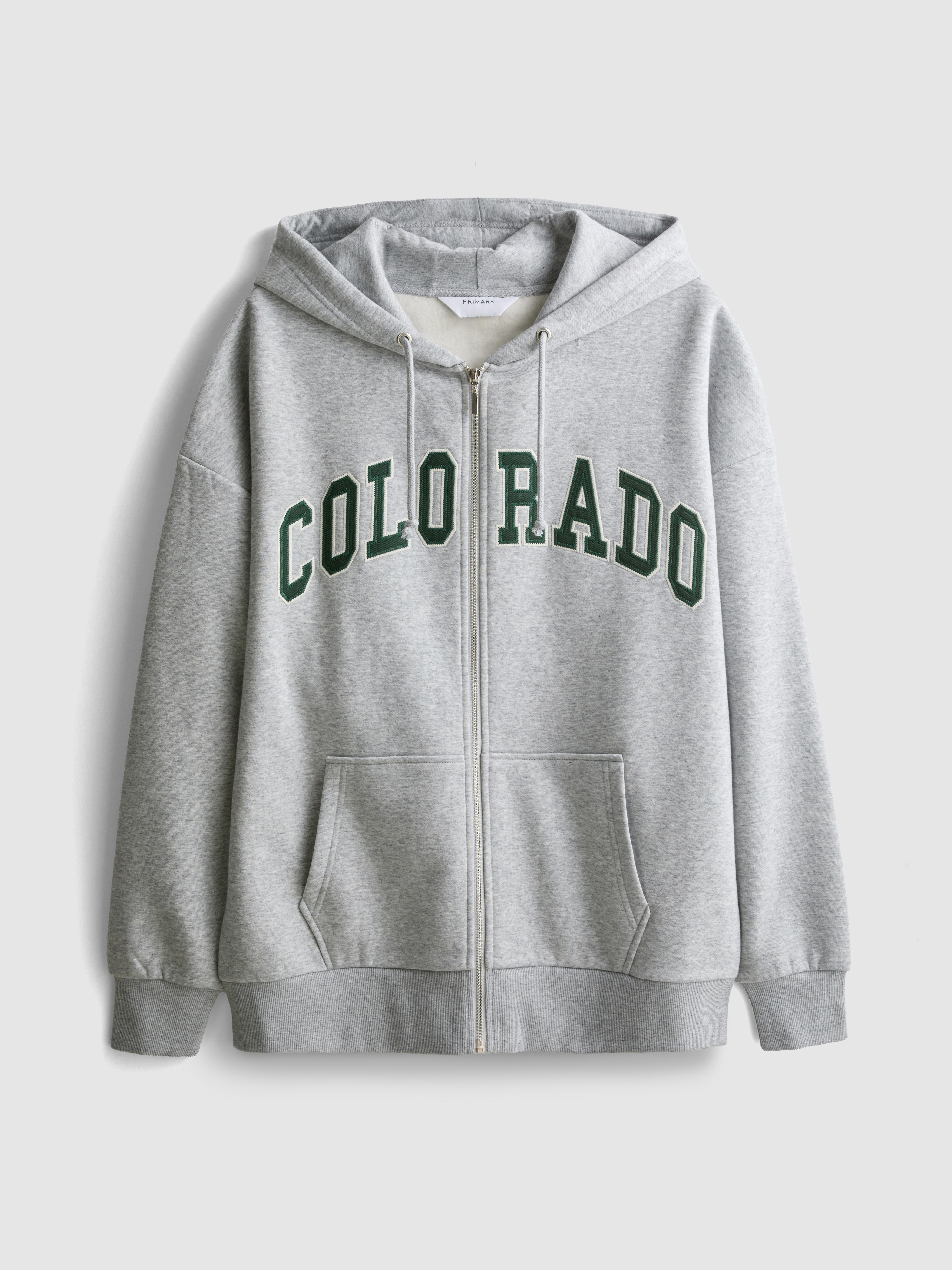 Oversized Graphic Zip Through Hoodie