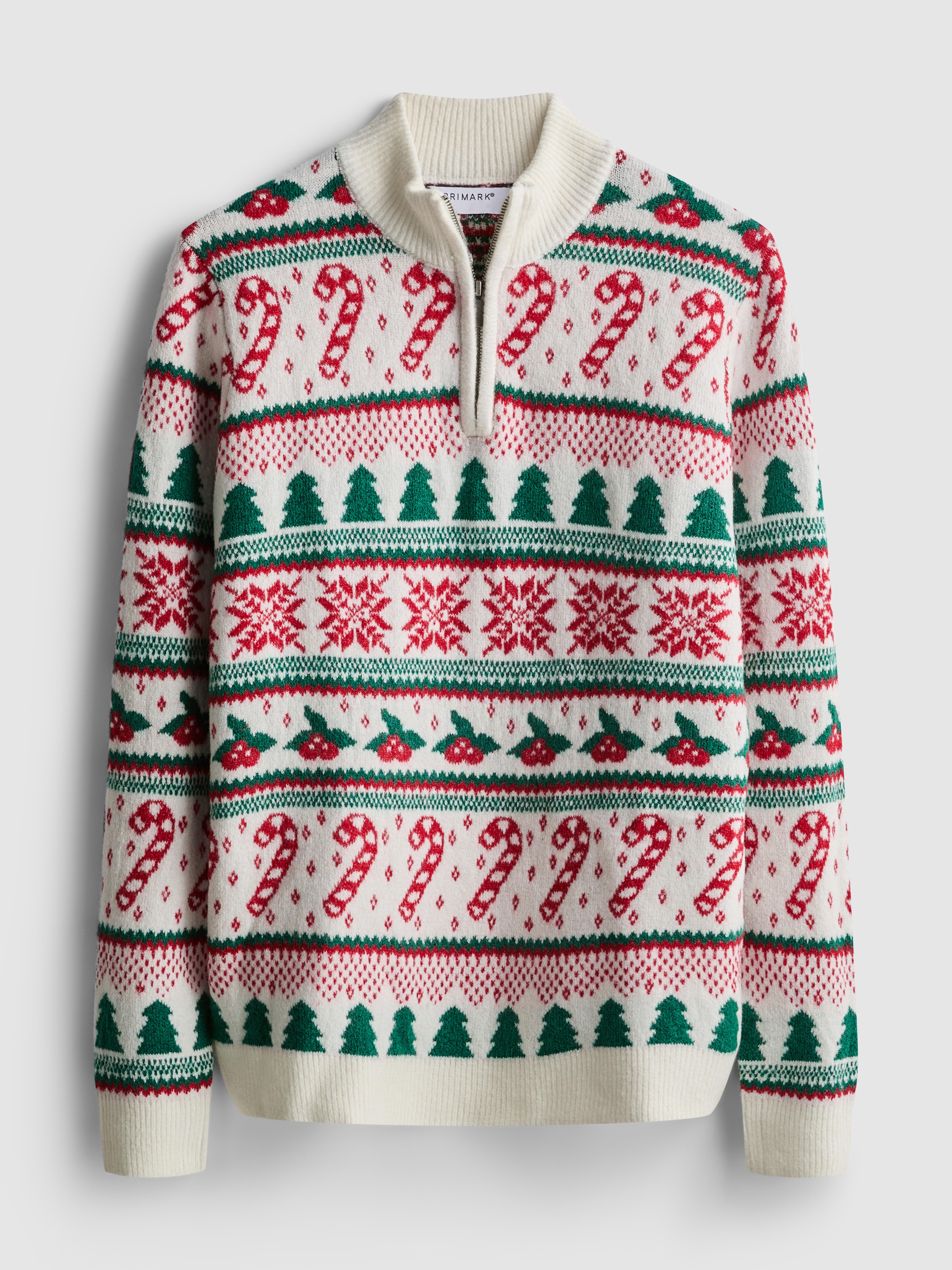 Men's Candy Cane Fair Isle Family Christmas Sweater