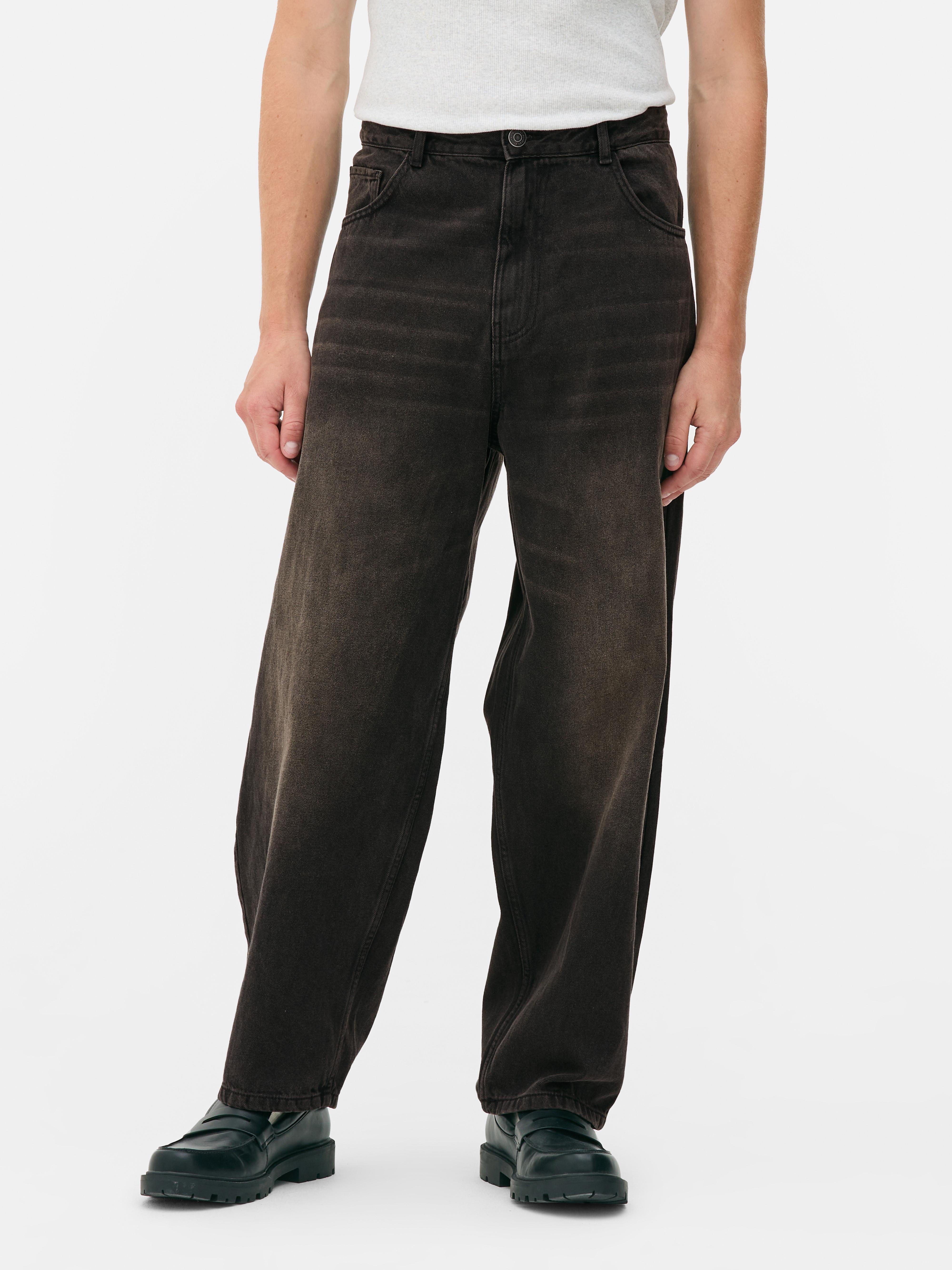 Low-Rise Barrel Leg Jeans