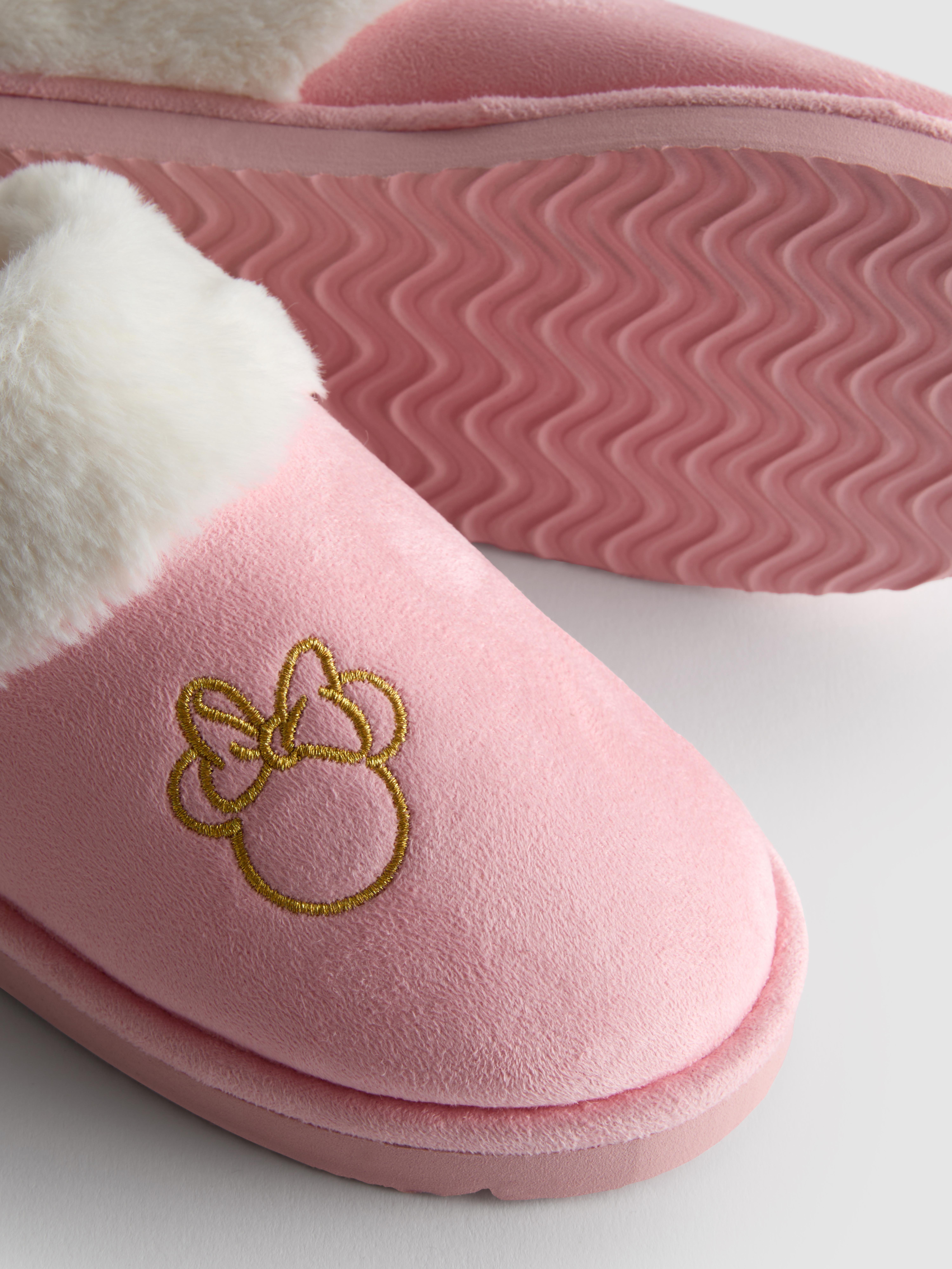 Disney’s Minnie Mouse Faux Suede Mule Slippers