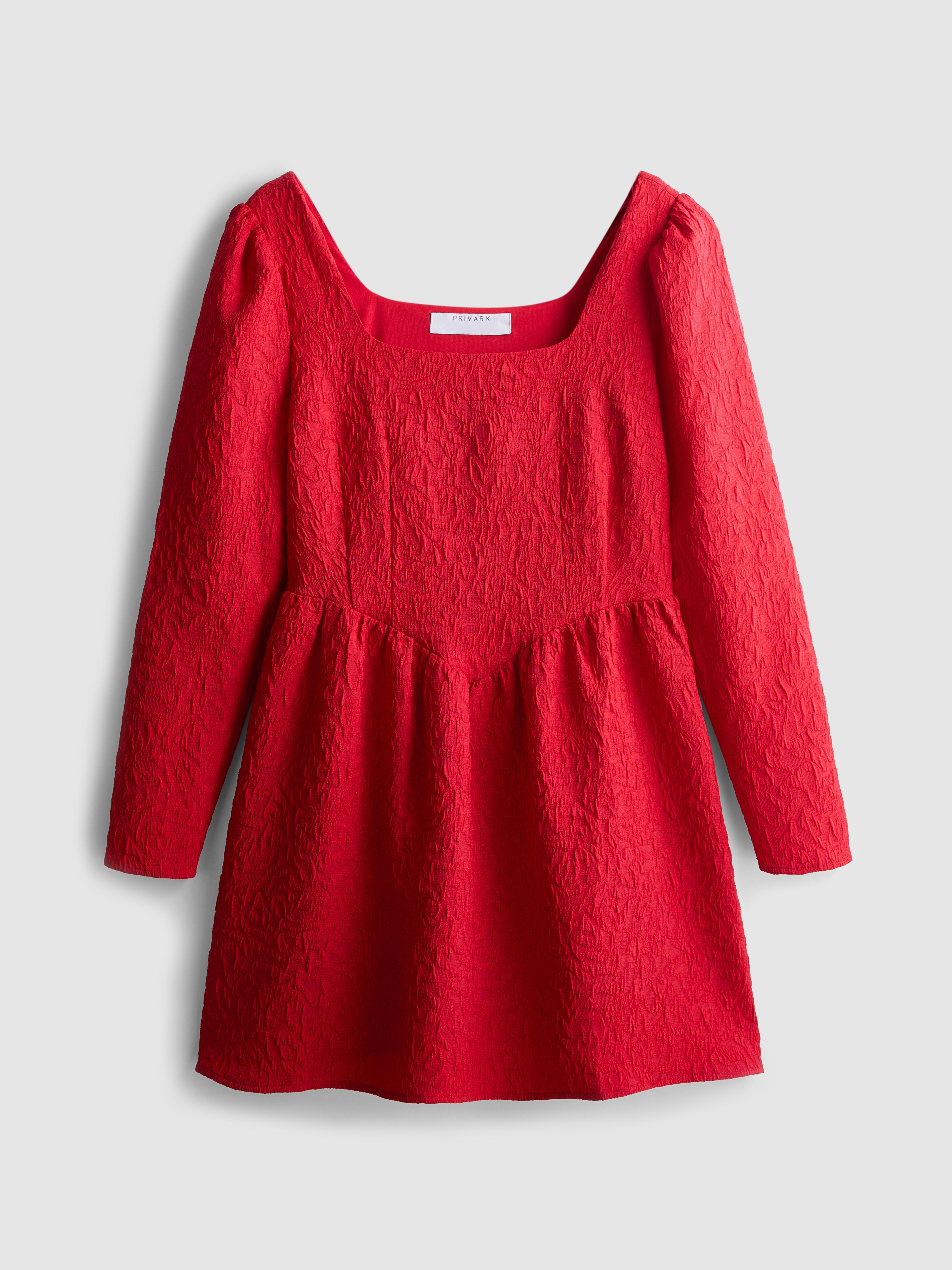 Drop Waist Jacquard Mini Dress