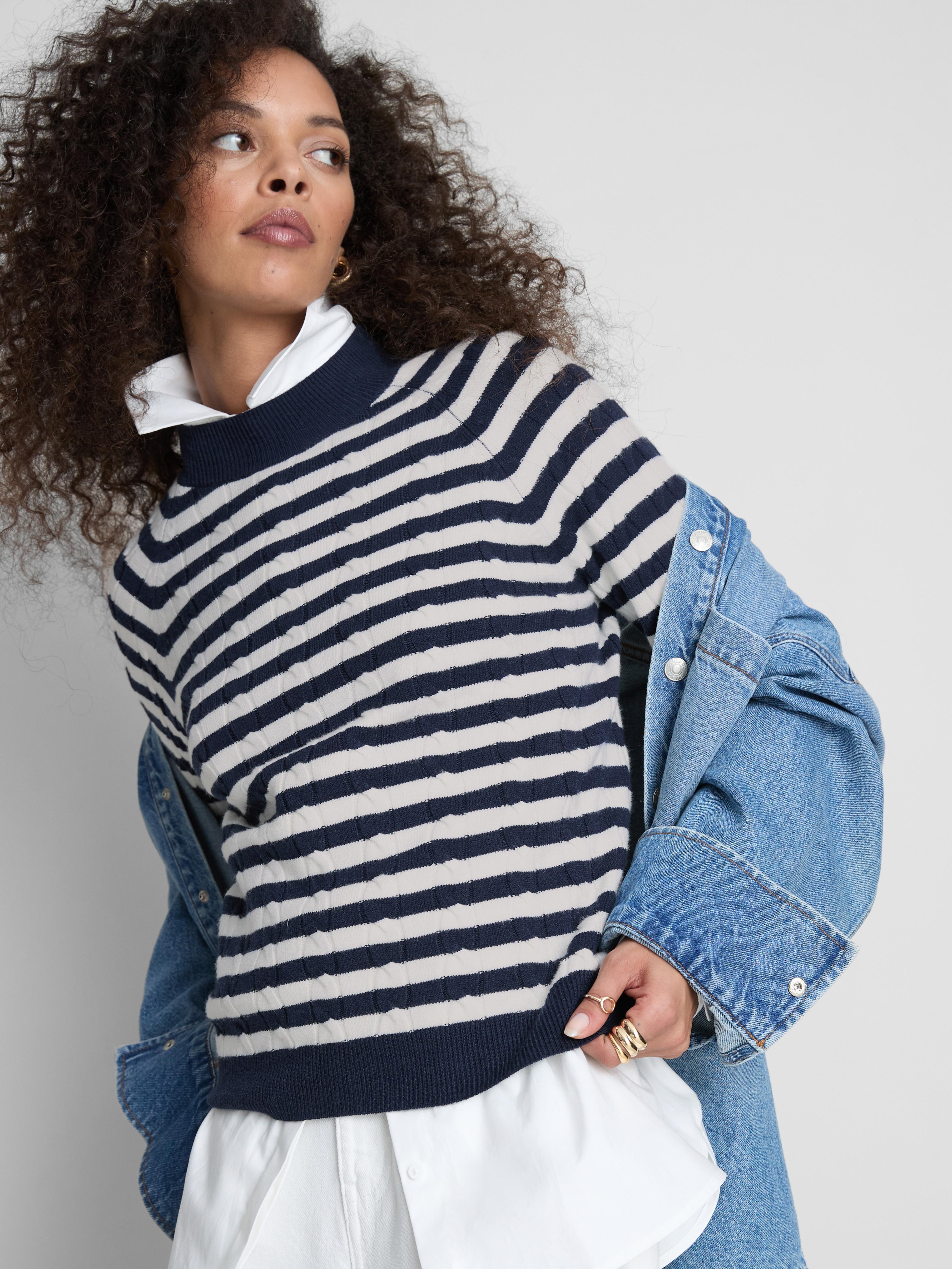 Turtle Neck Cable Sweater