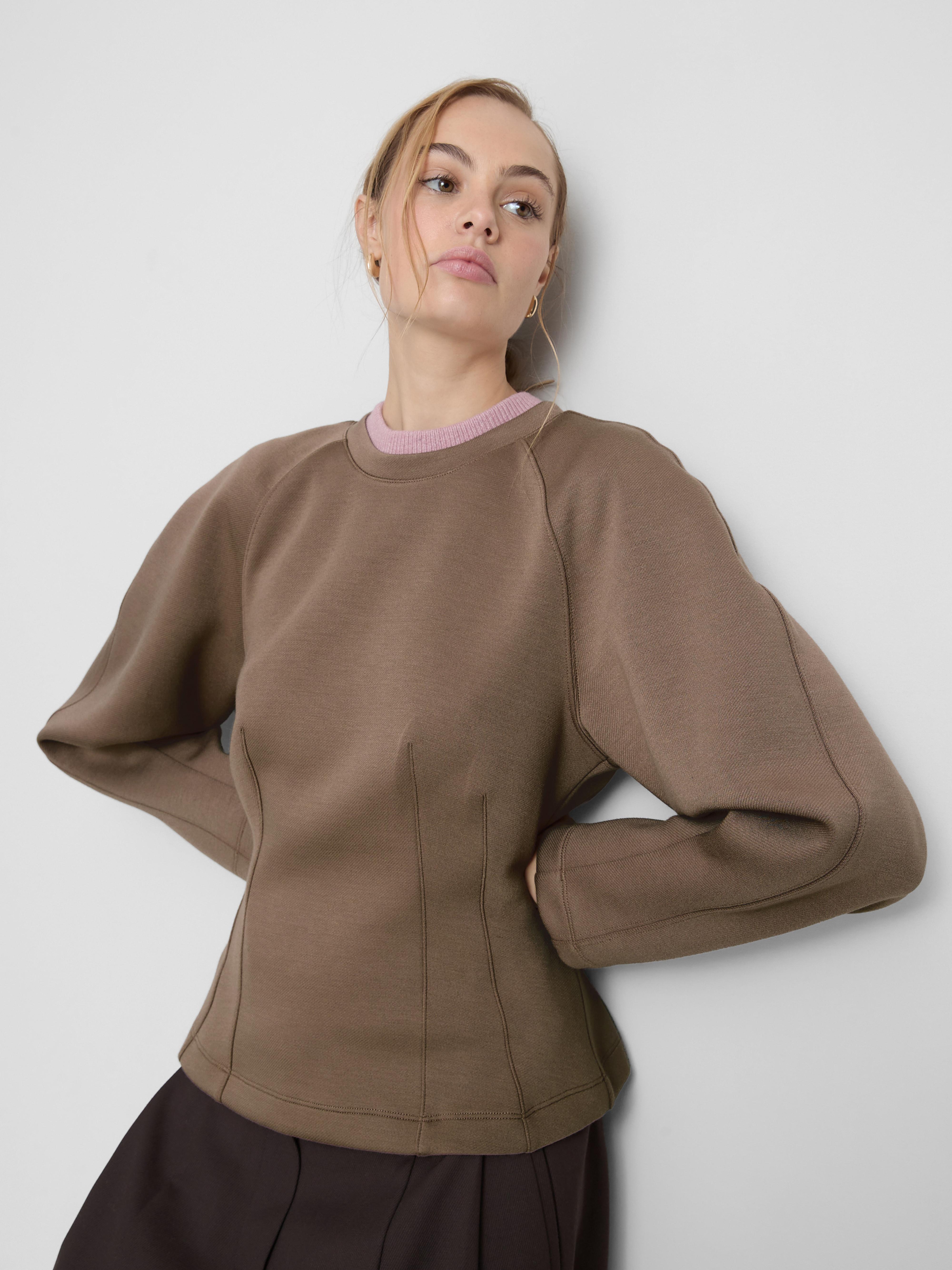 The Edit Structured Crew Neck Sweater