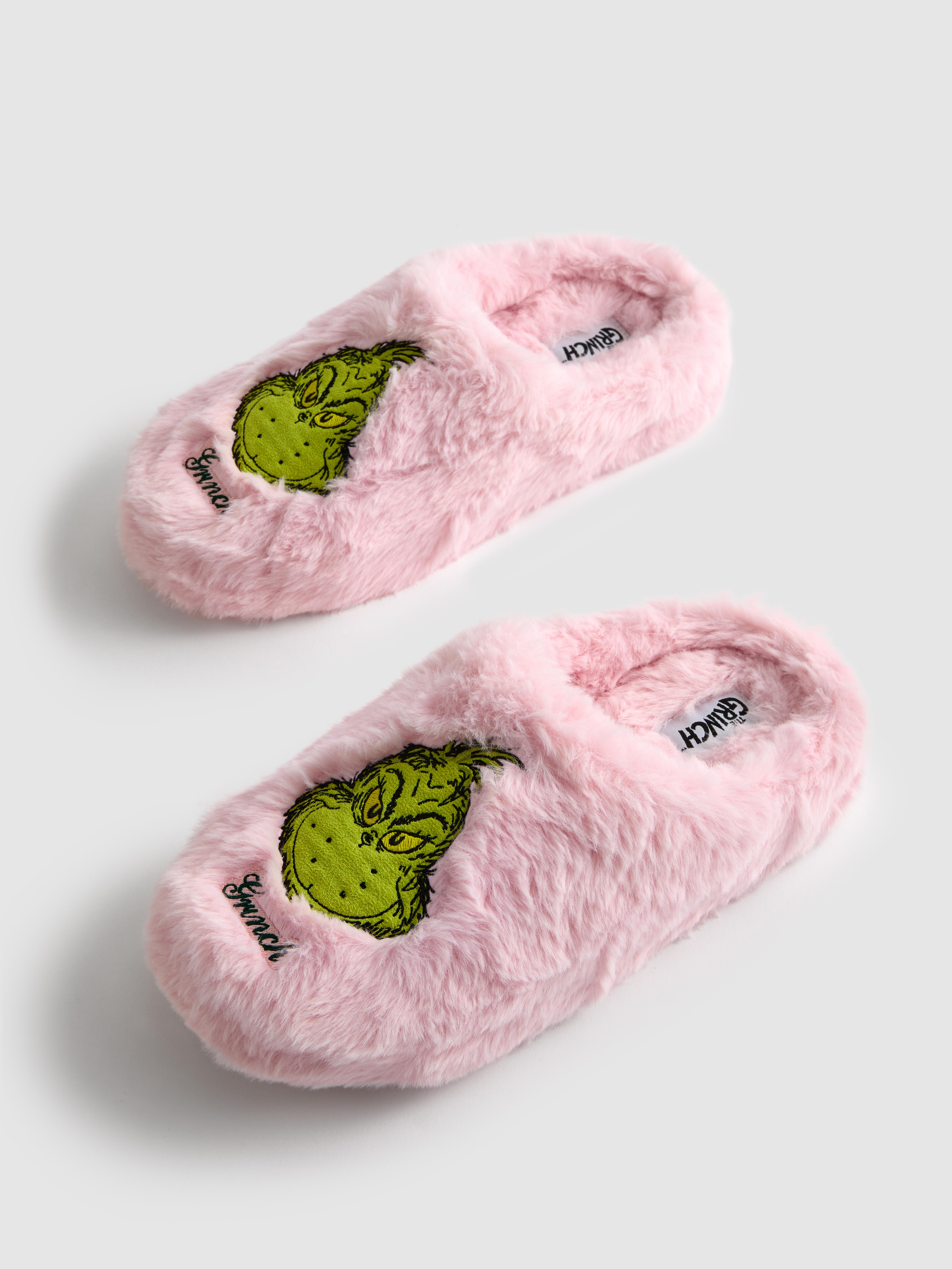 The Grinch Pink Mule Slippers