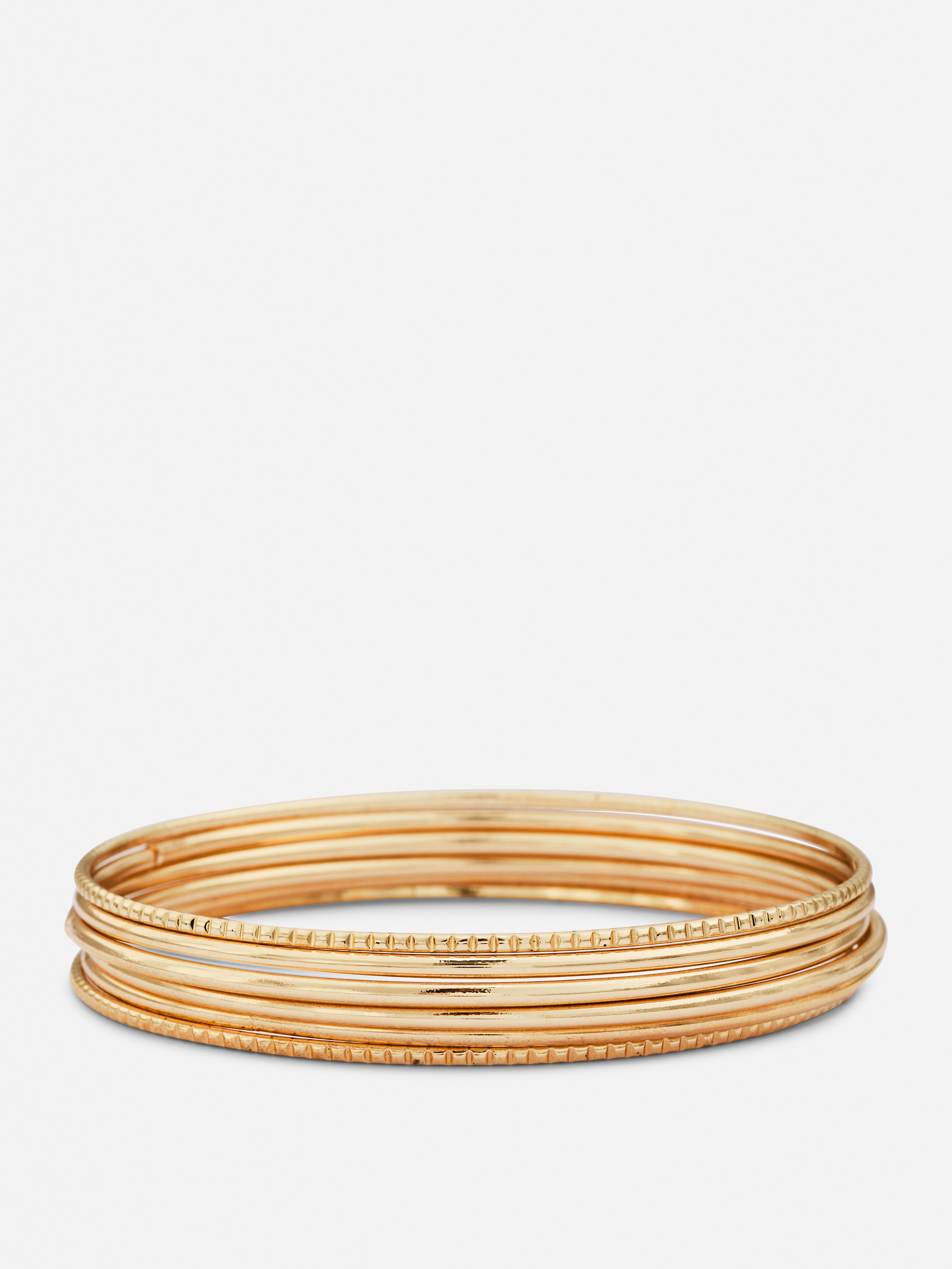 6pk Polished Metal Bangles