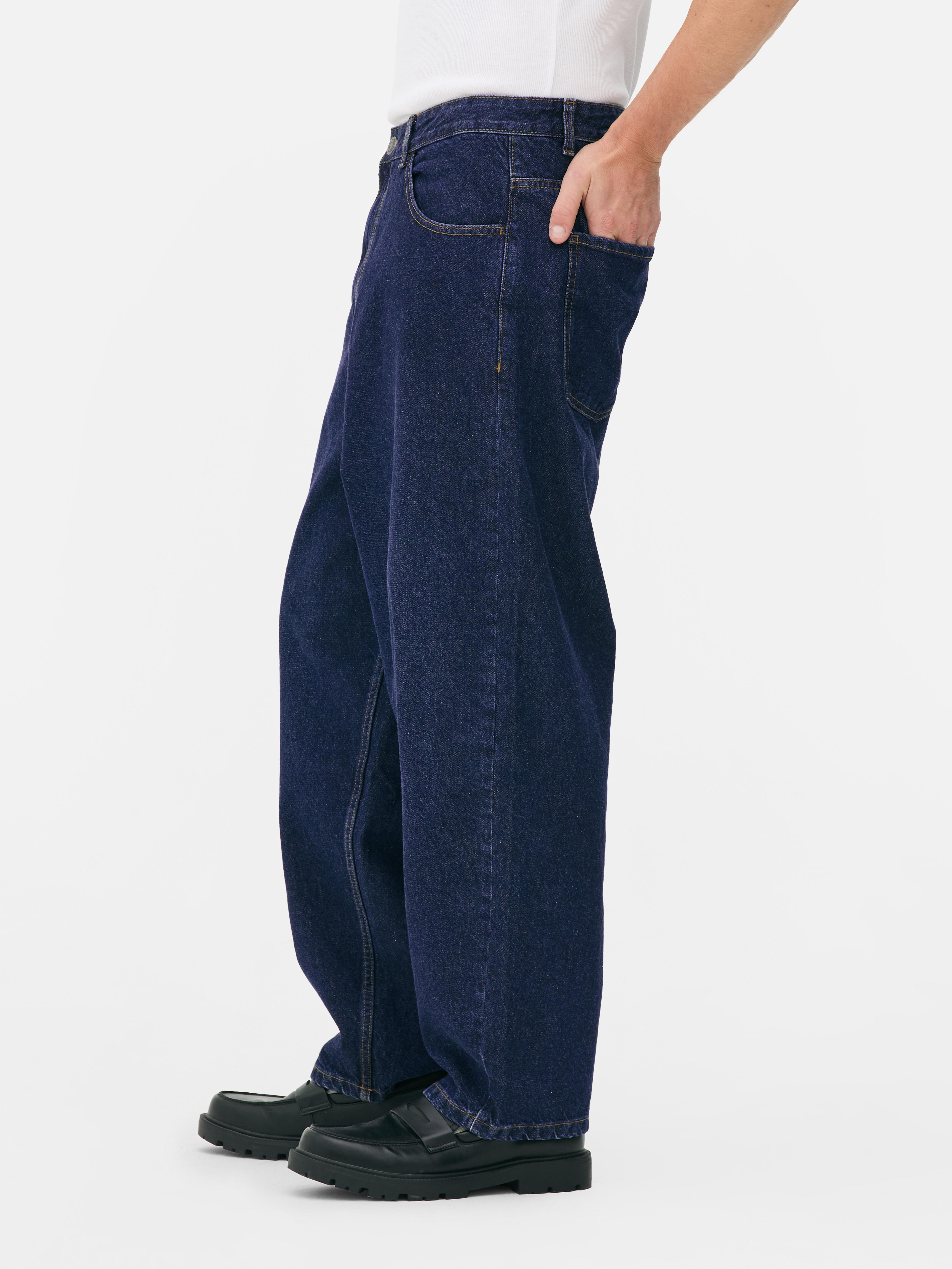 Low-Rise Barrel Leg Jeans