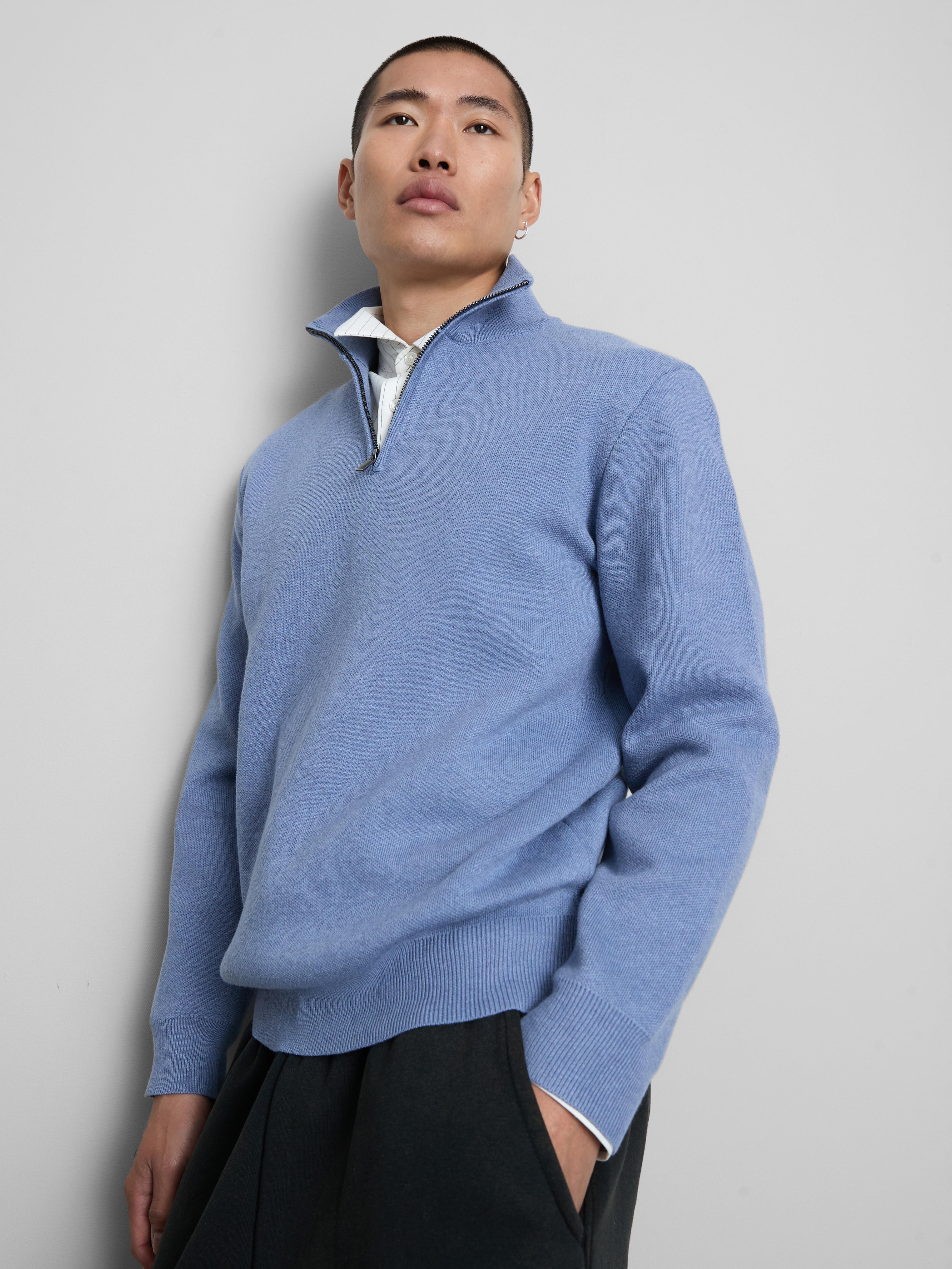 Half-Zip Funnel Neck Sweater