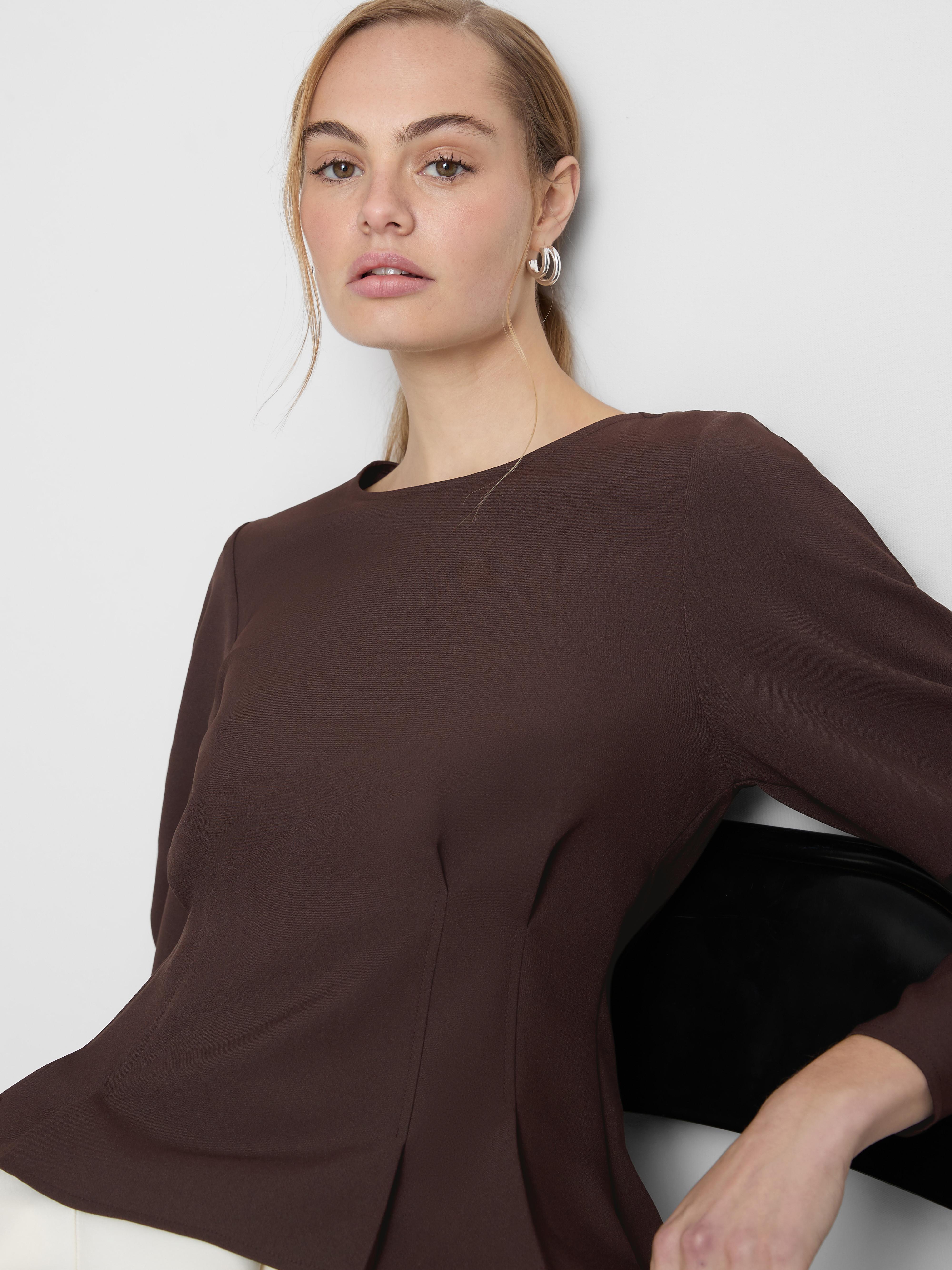 The Edit Structured Peplum Top