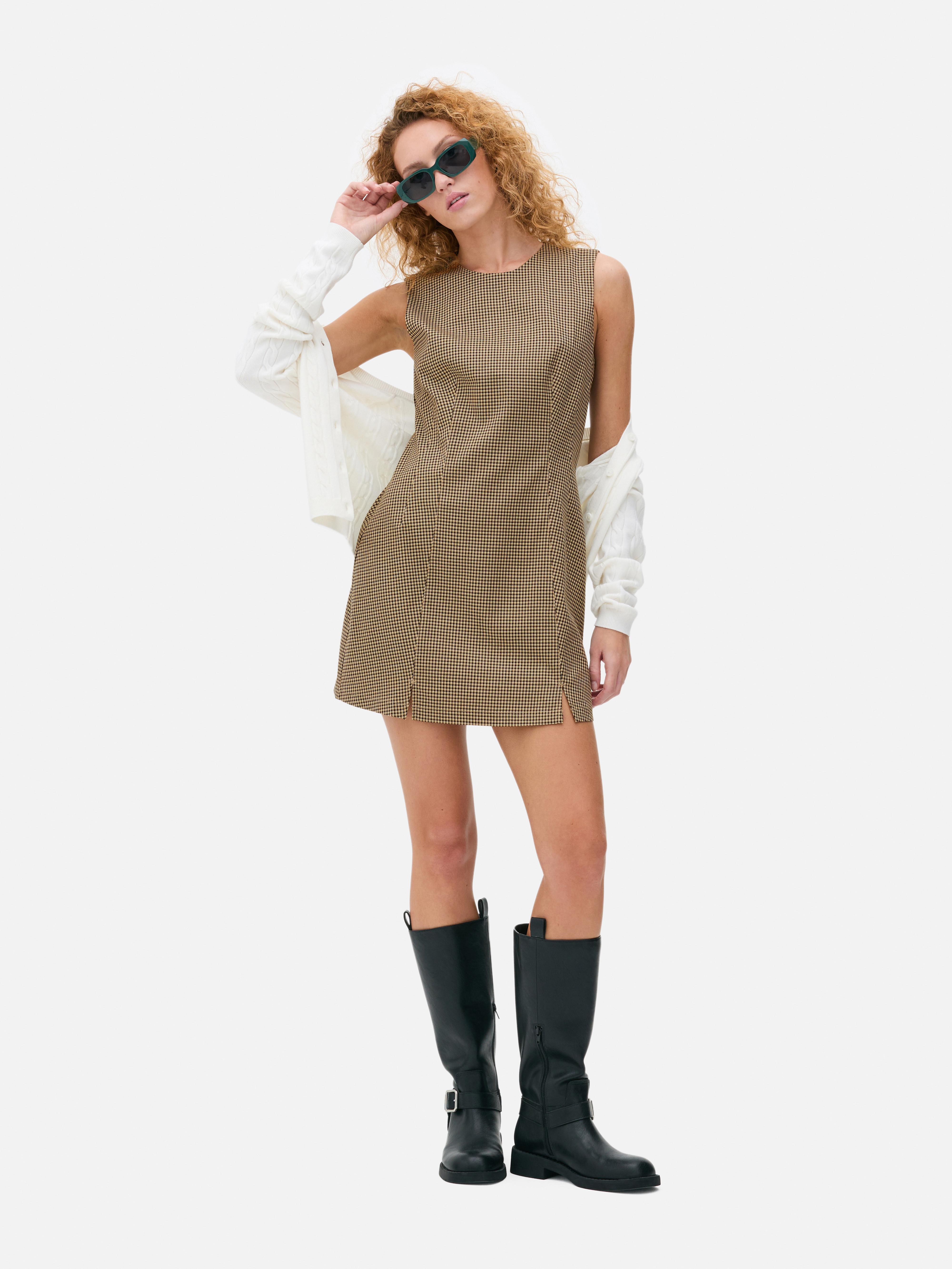 Split Hem Mini Shift Dress