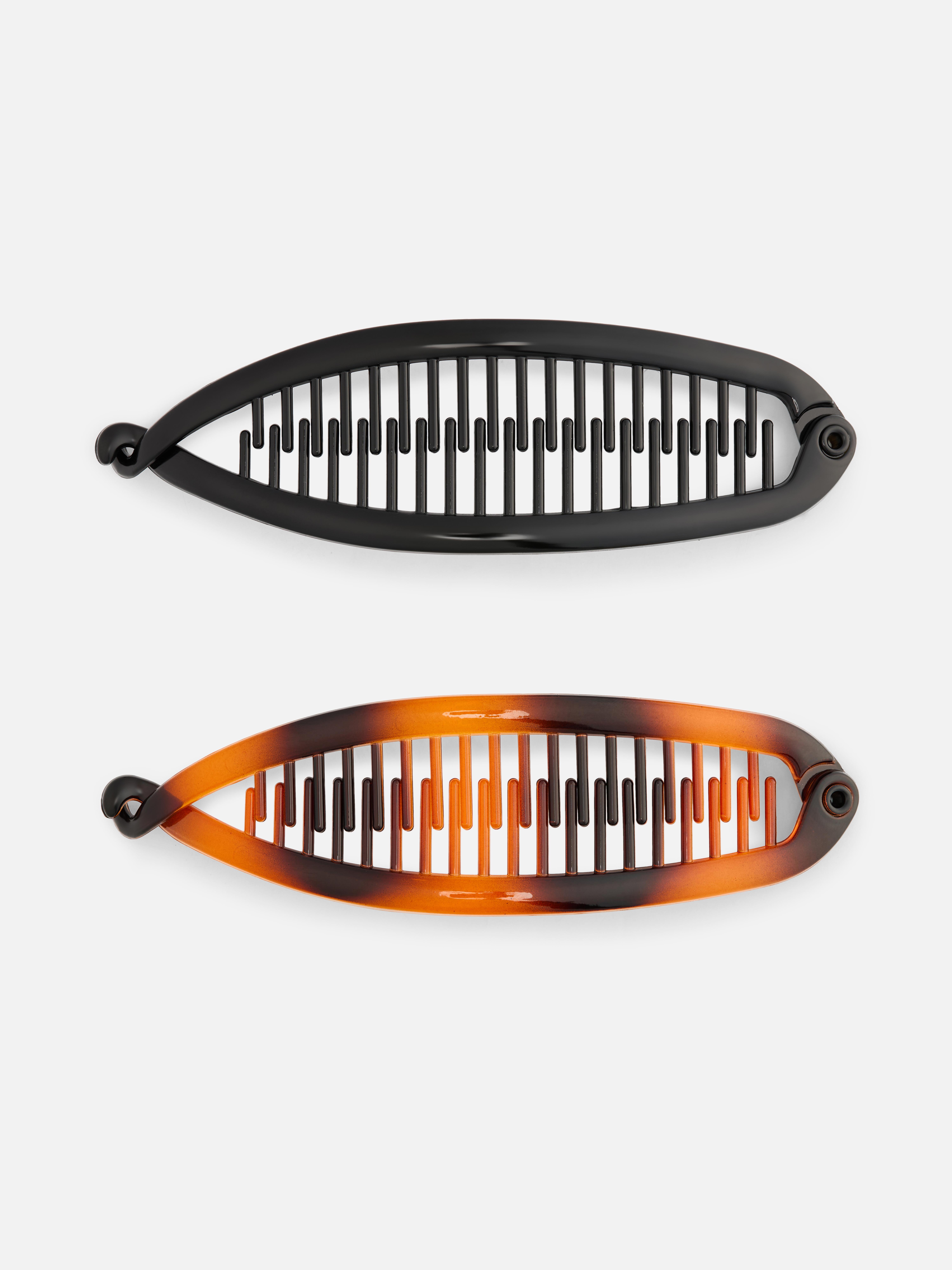 2pk Banana Claw Clips