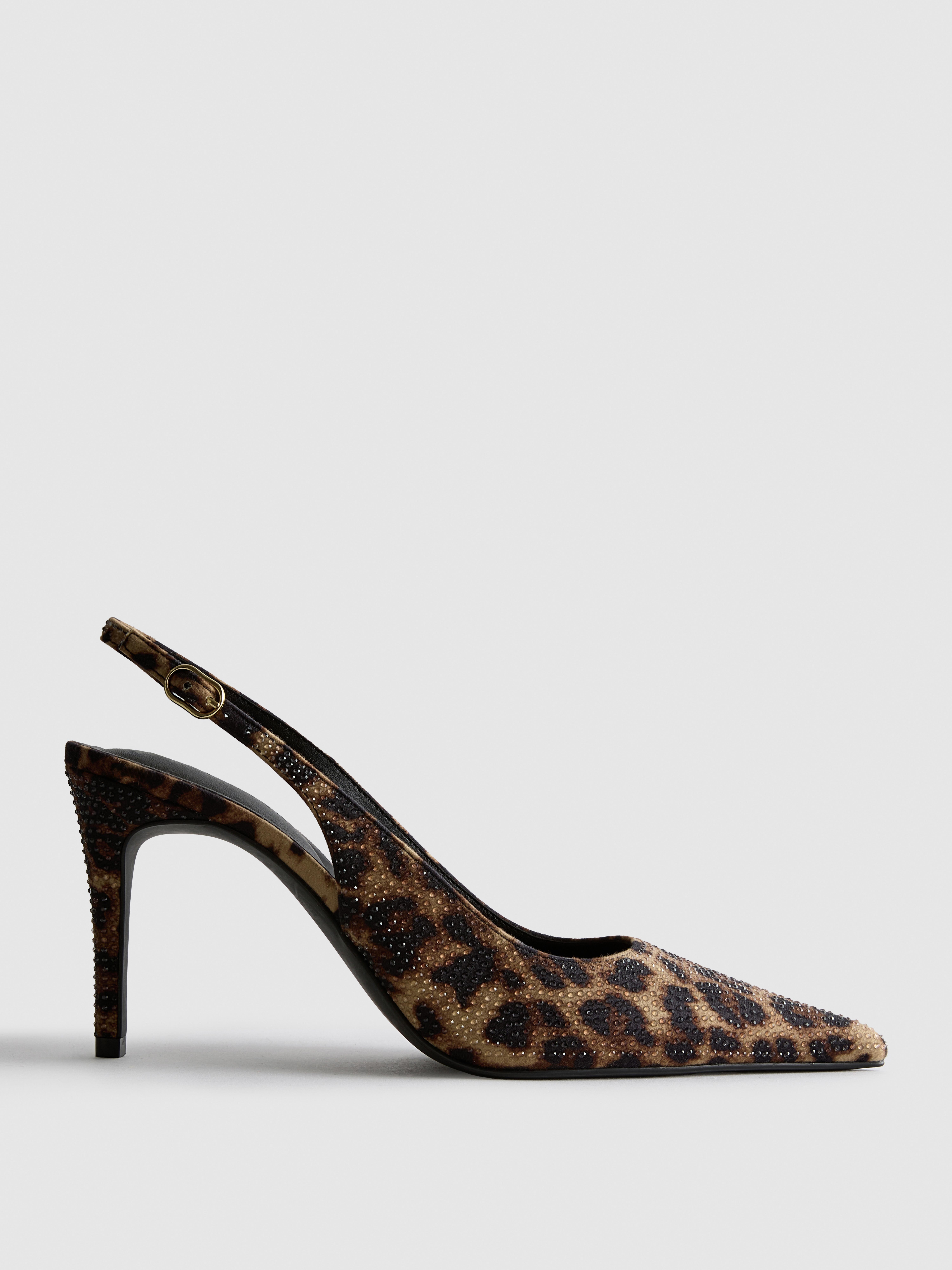 Hot Fix Sling Back Court Heels