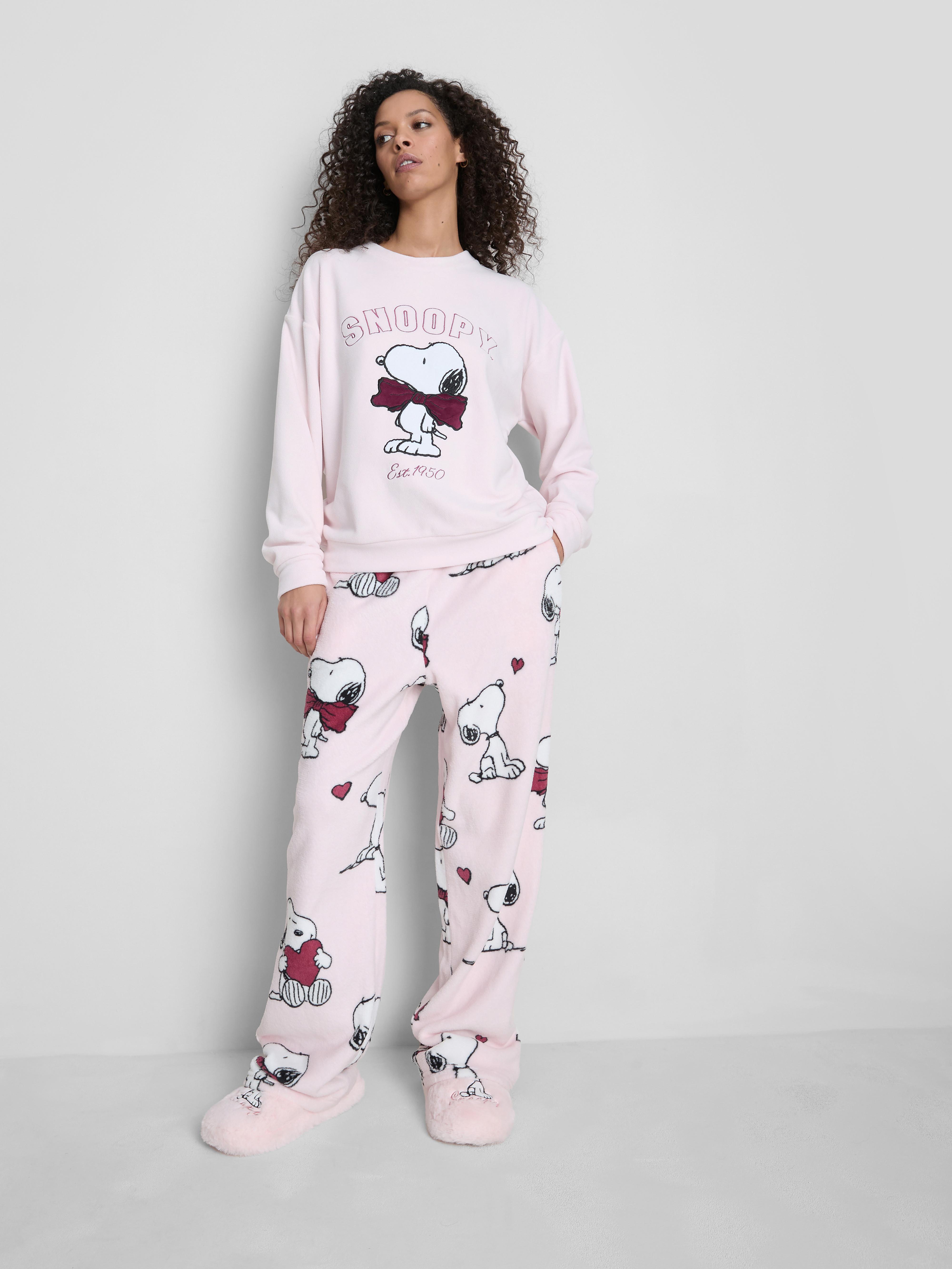 Snoopy Plush Crew Neck Pajama Top