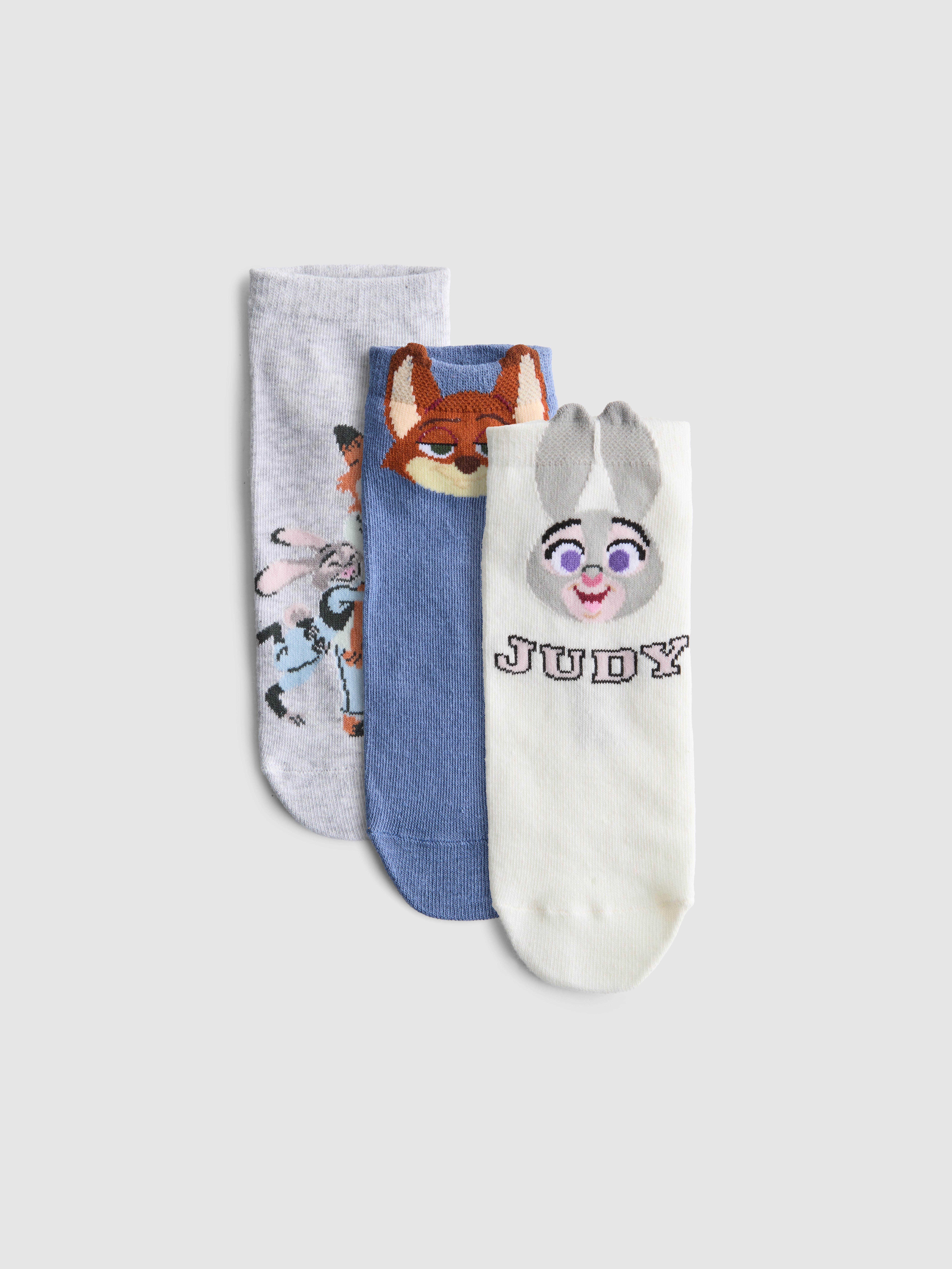 3pk Disney's Zootopia Sneaker Socks