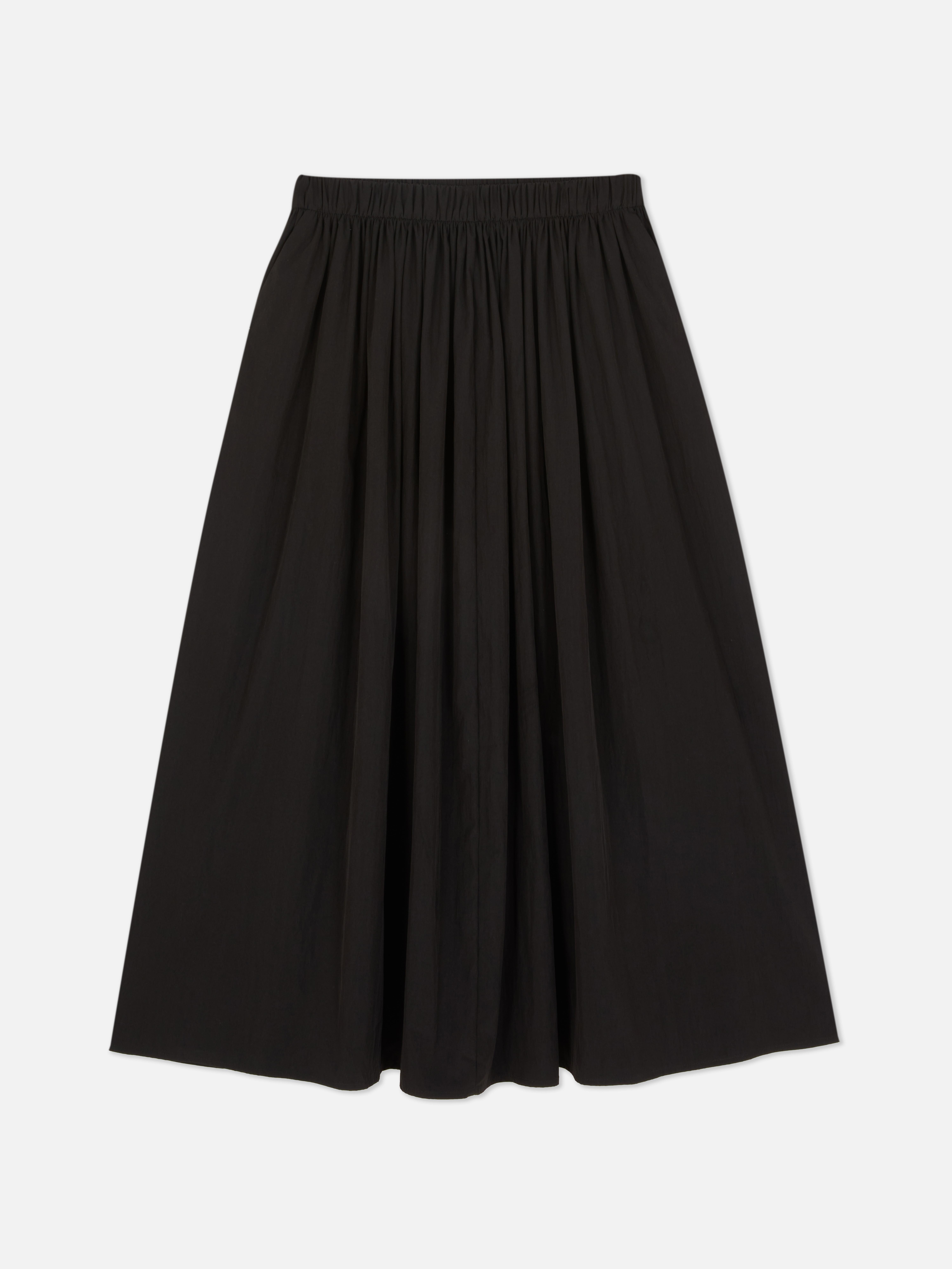 Gathered Waist Maxi Skirt