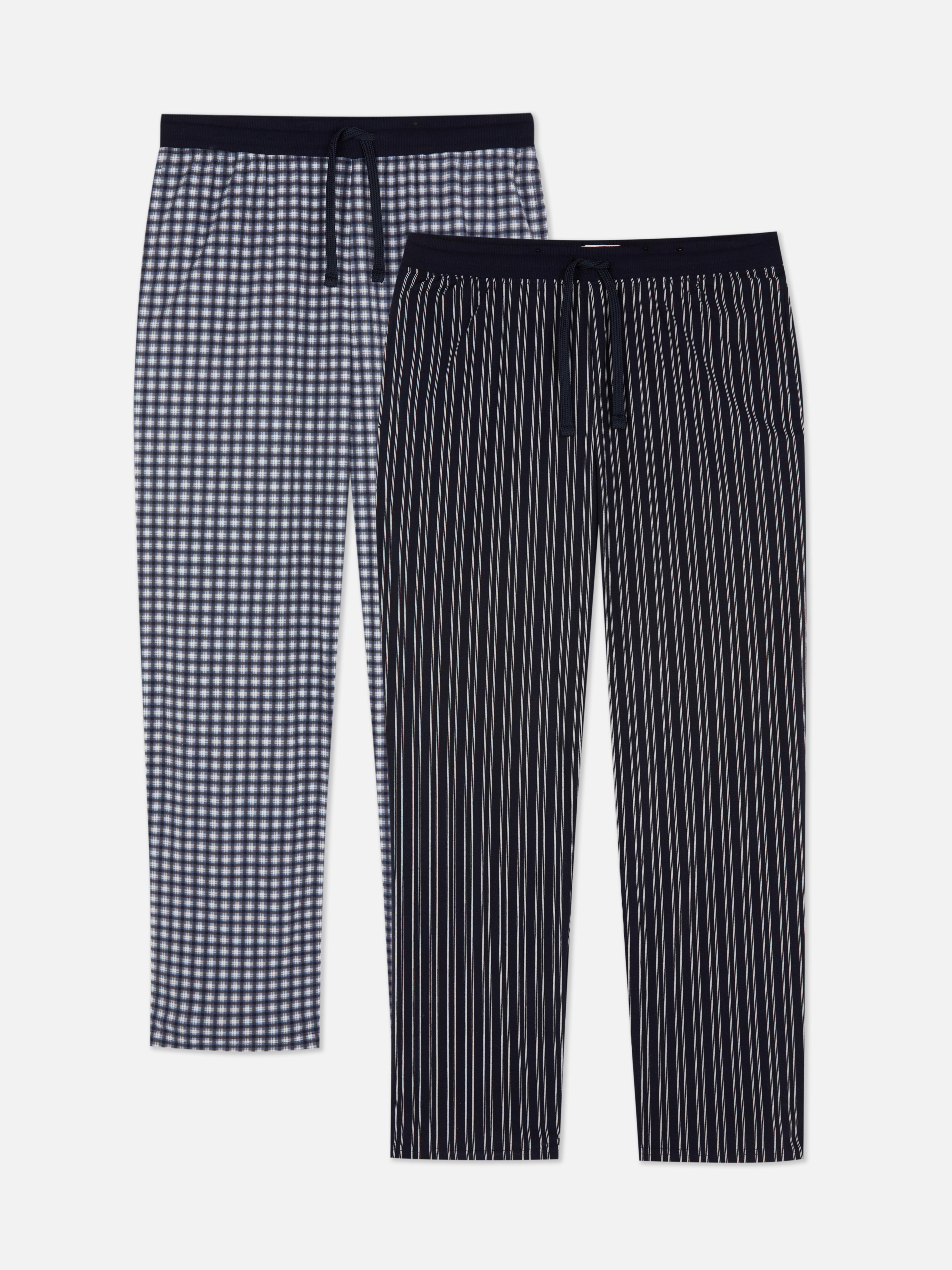 2pk Drawstring Pajama Bottoms