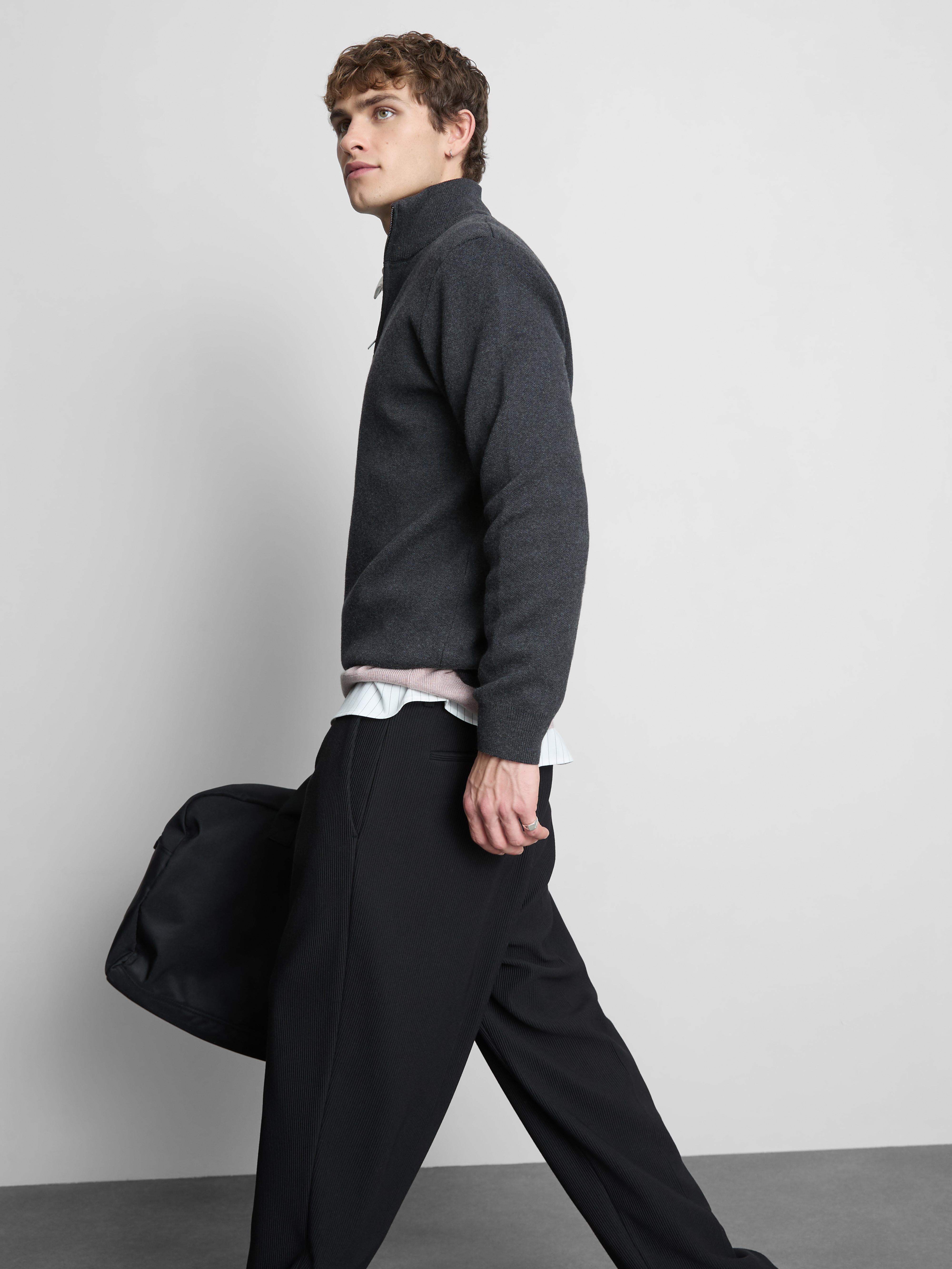 Half-Zip Funnel Neck Sweater