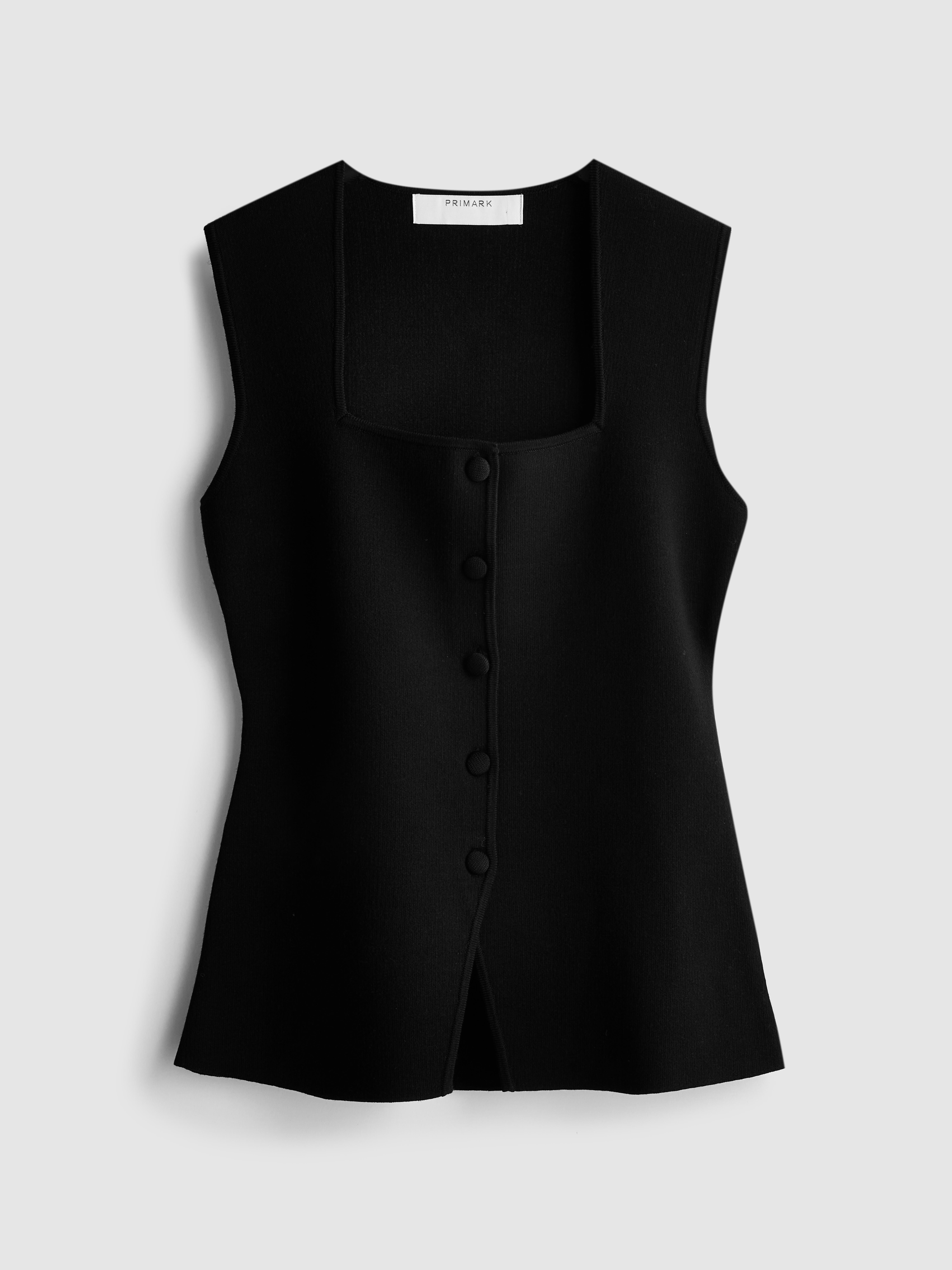 Sculpted Square Neck Waistcoat