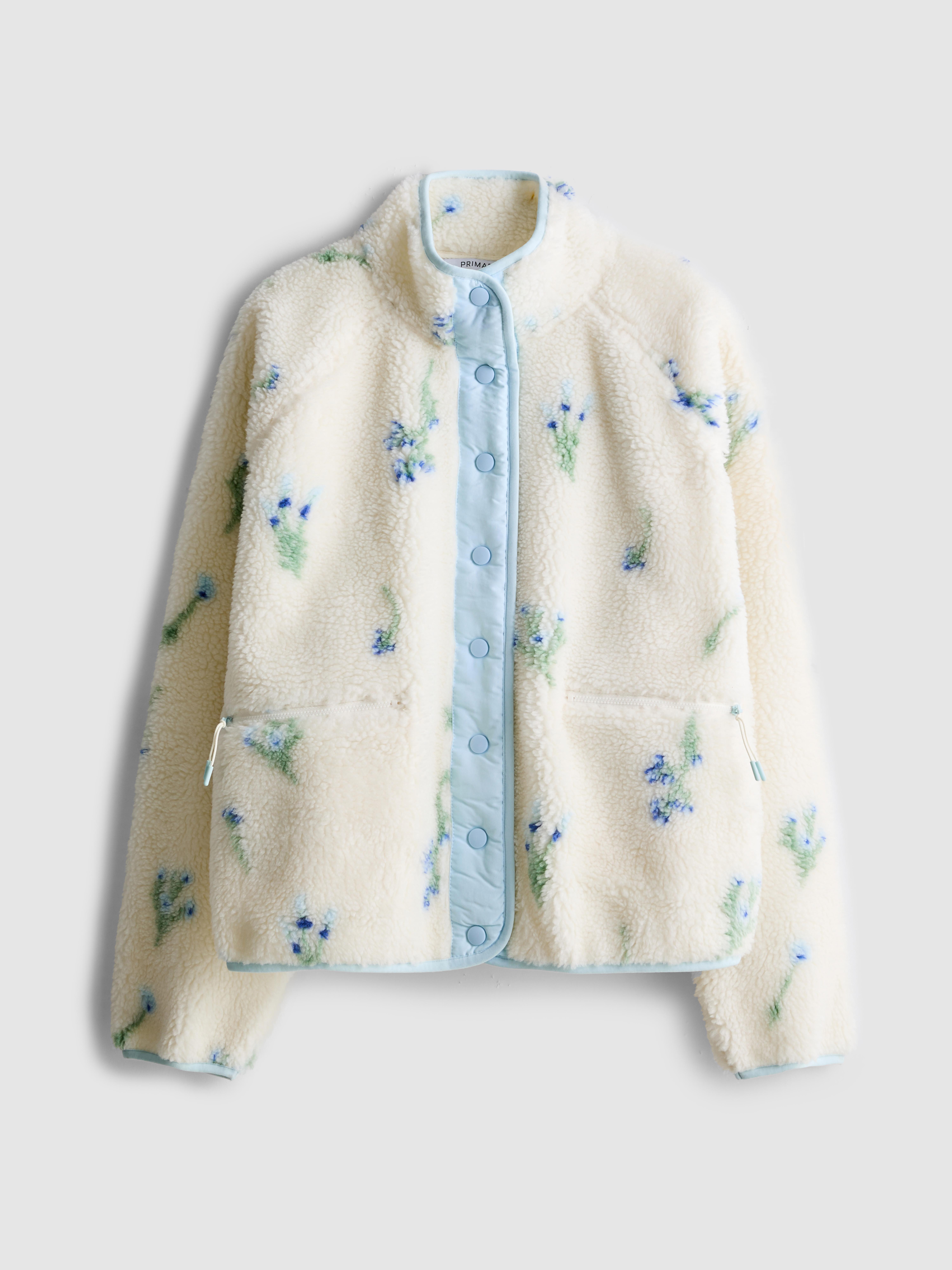 Printed Snap Button Borg Fleece