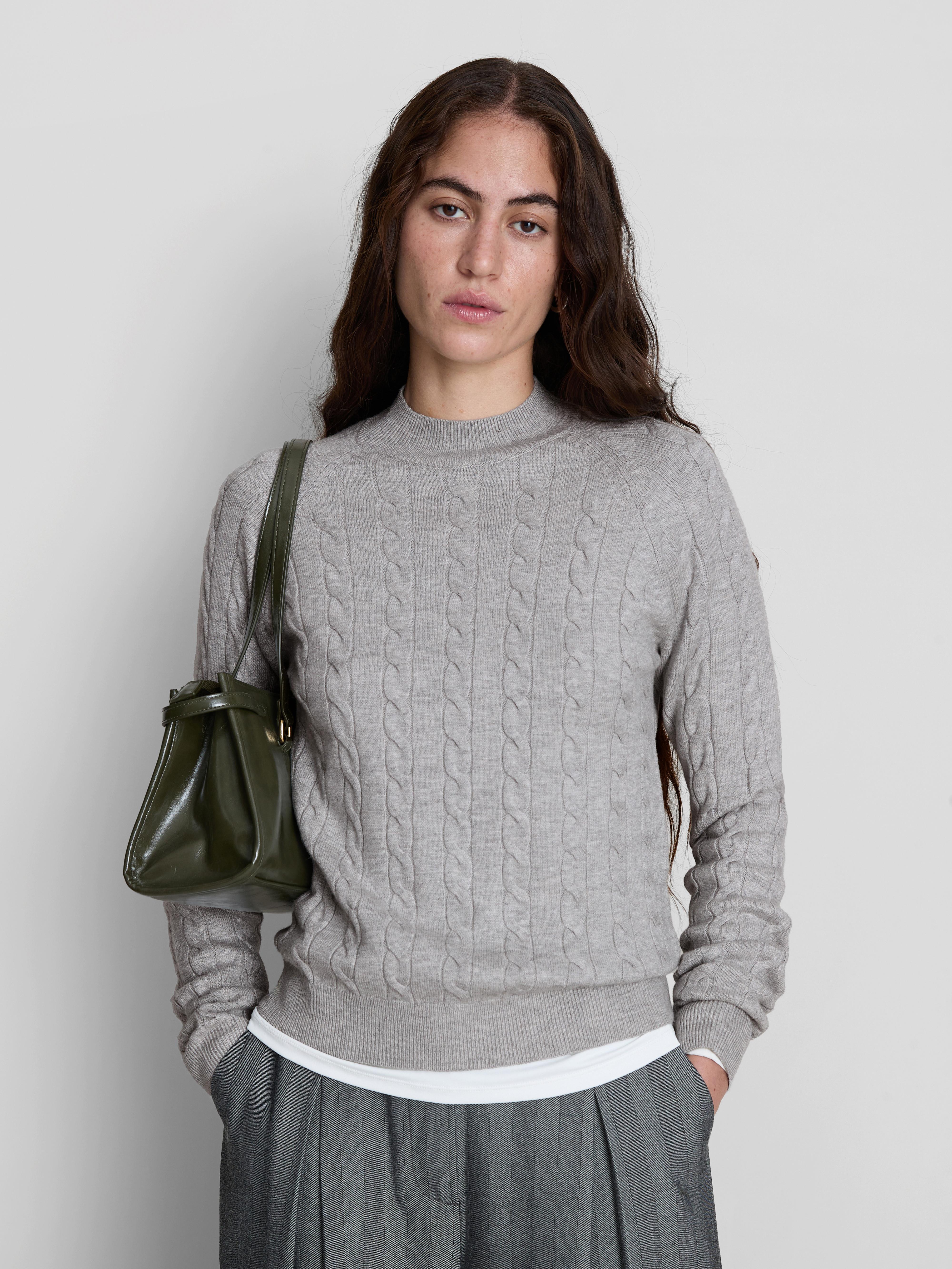Turtle Neck Cable Sweater