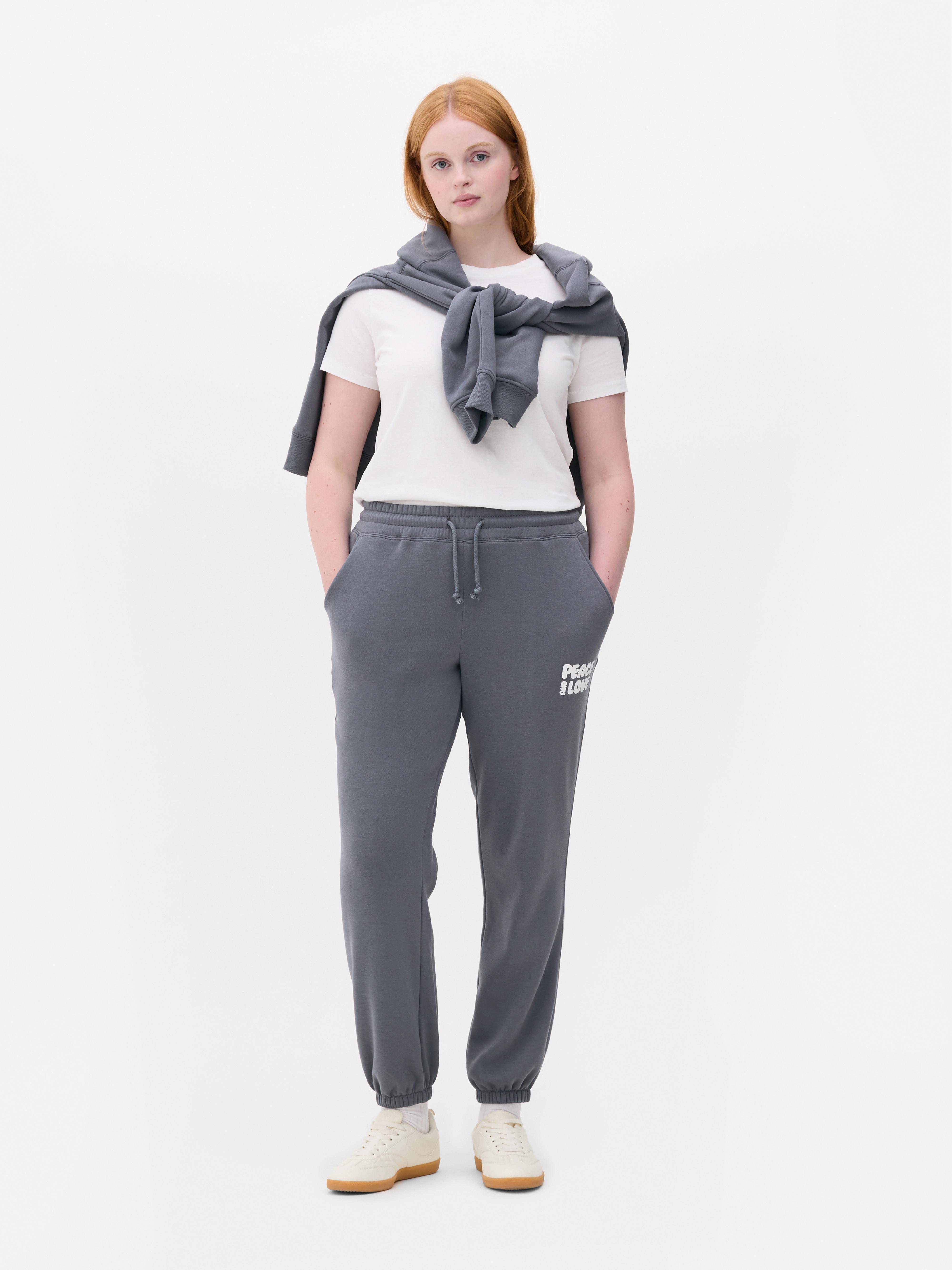 Cuffed Printed Sweatpants