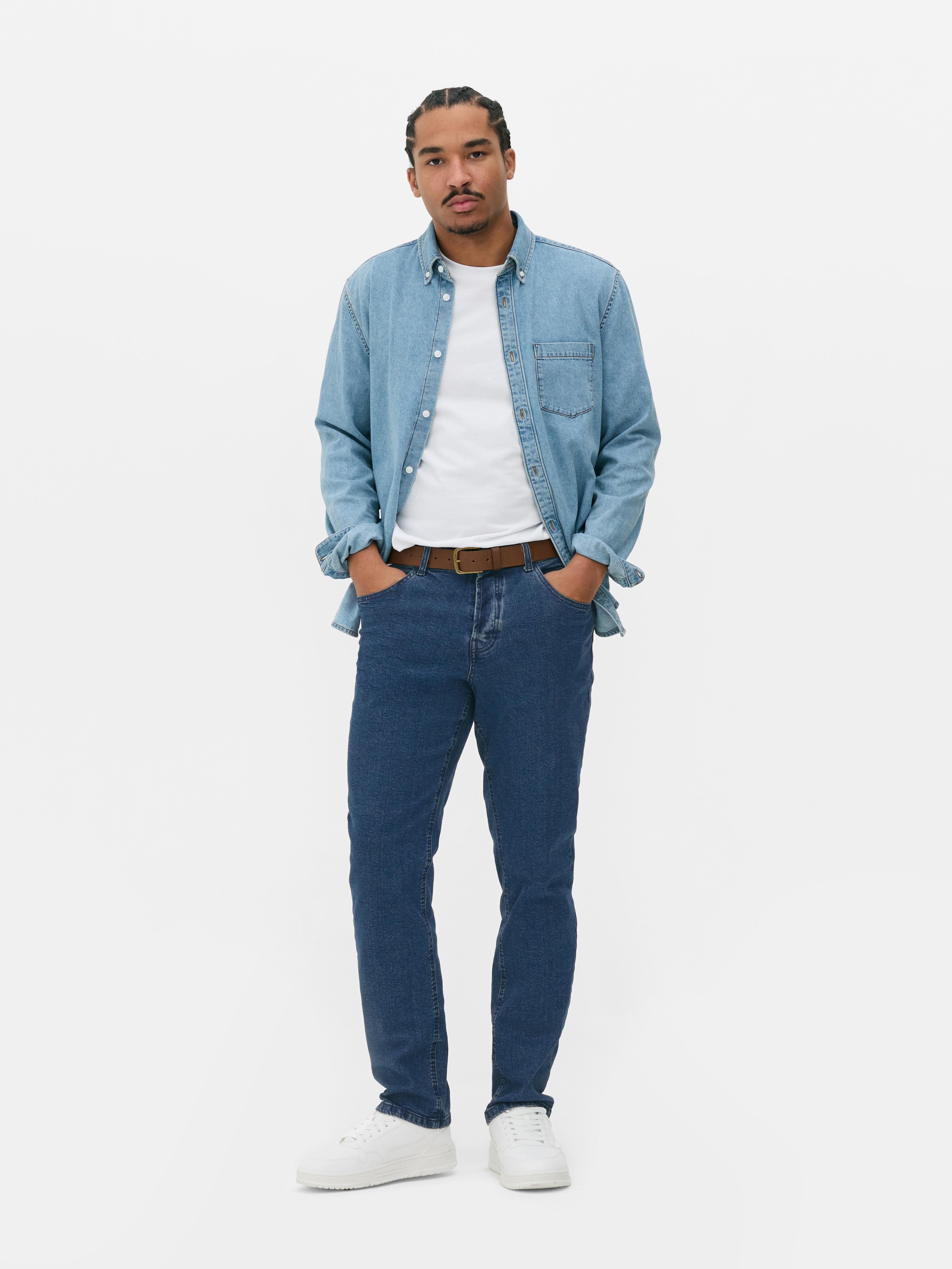 Mid-Rise Straight Leg Jeans