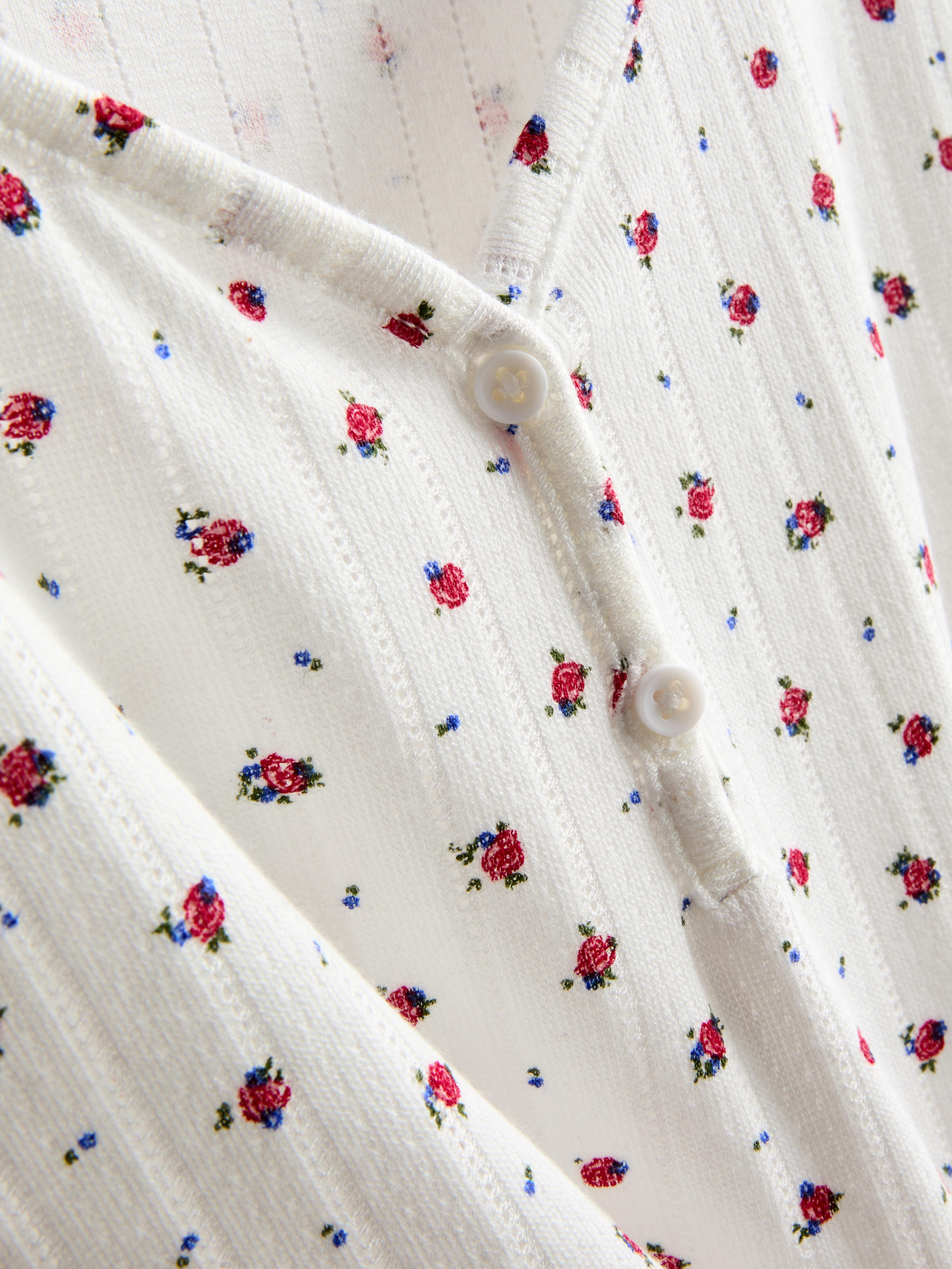 Printed Pointelle Pajama Tank Top