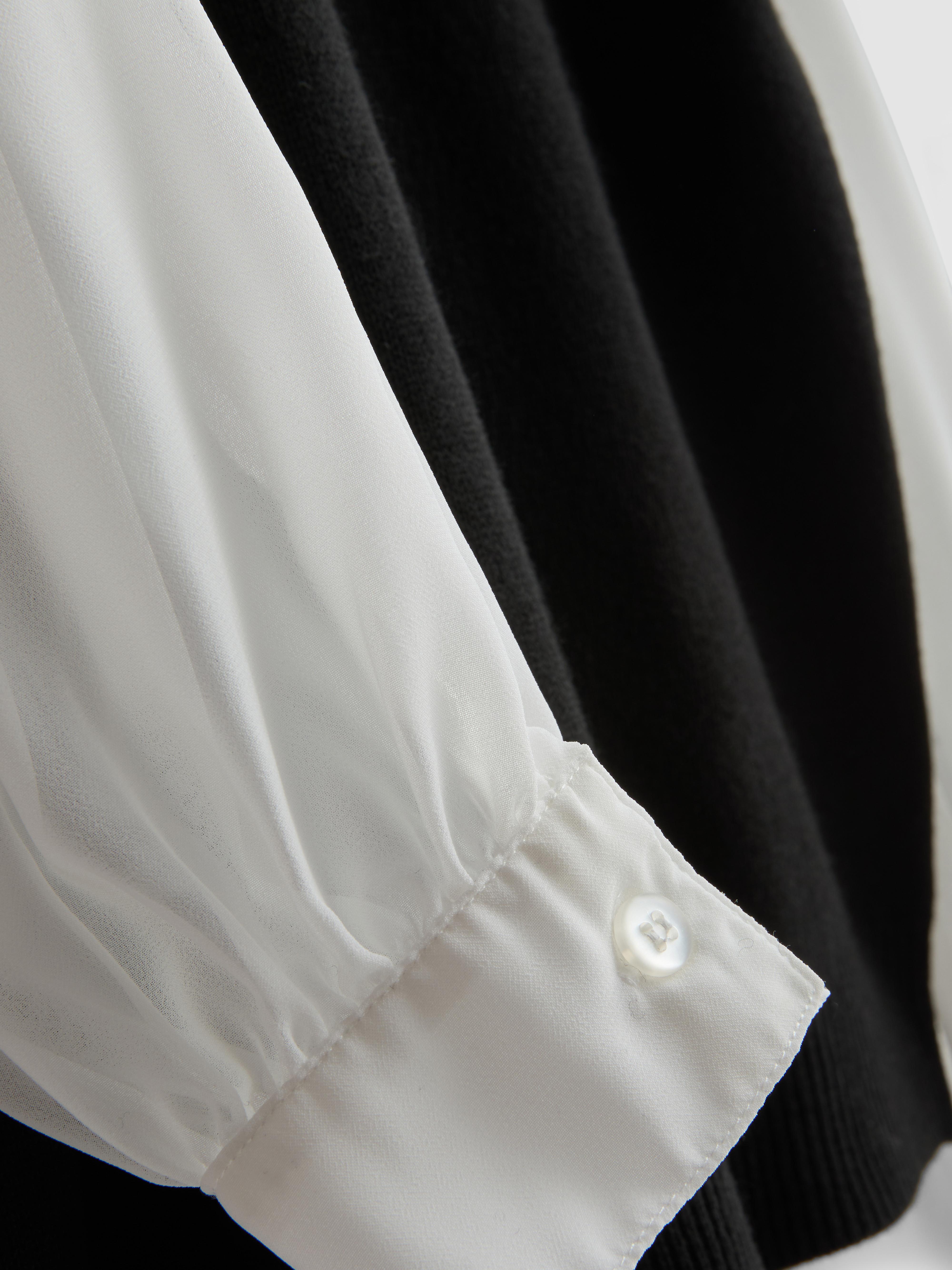 2 In 1 Chiffon Layered Sweater