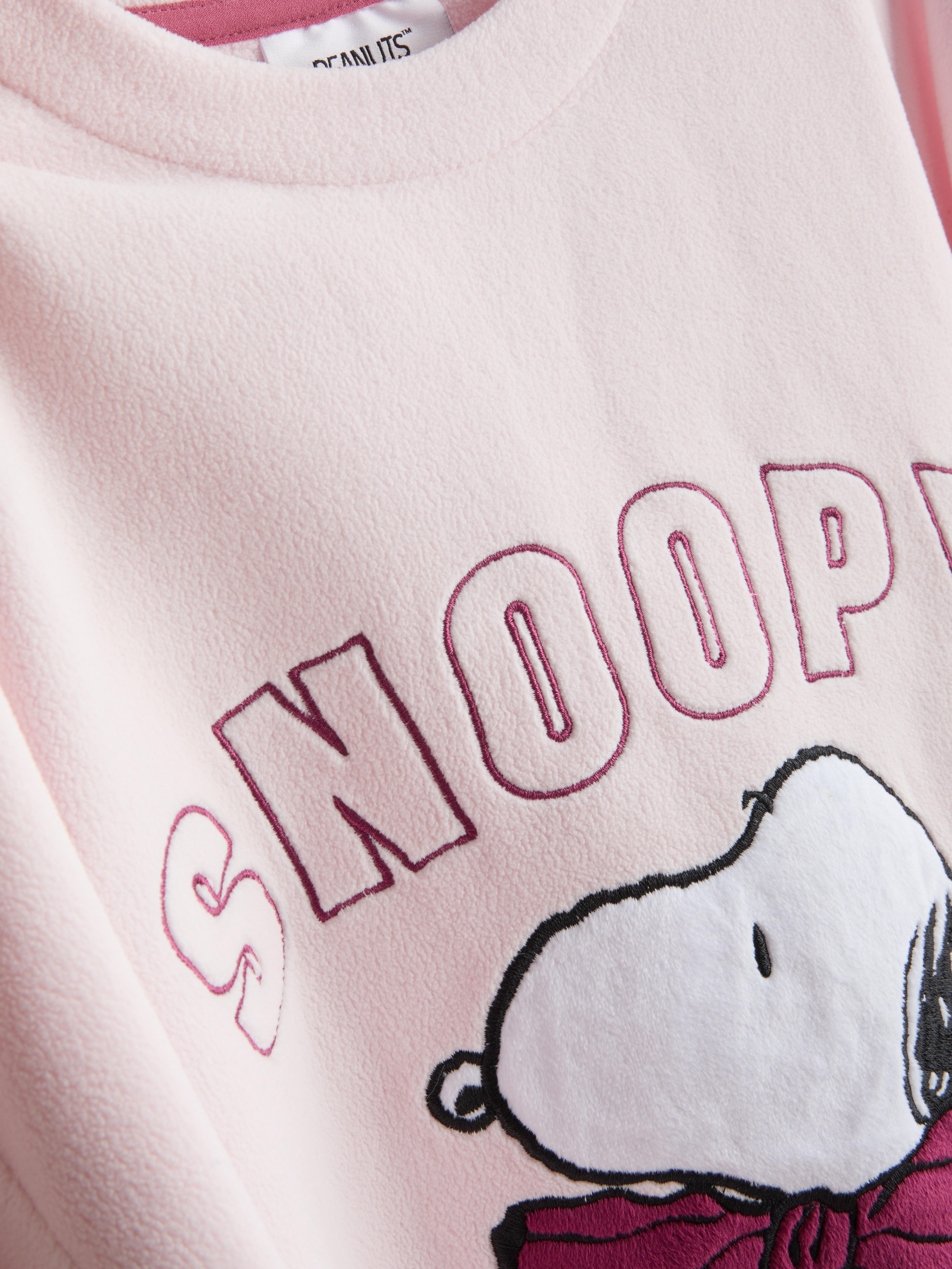 Snoopy Plush Crew Neck Pajama Top