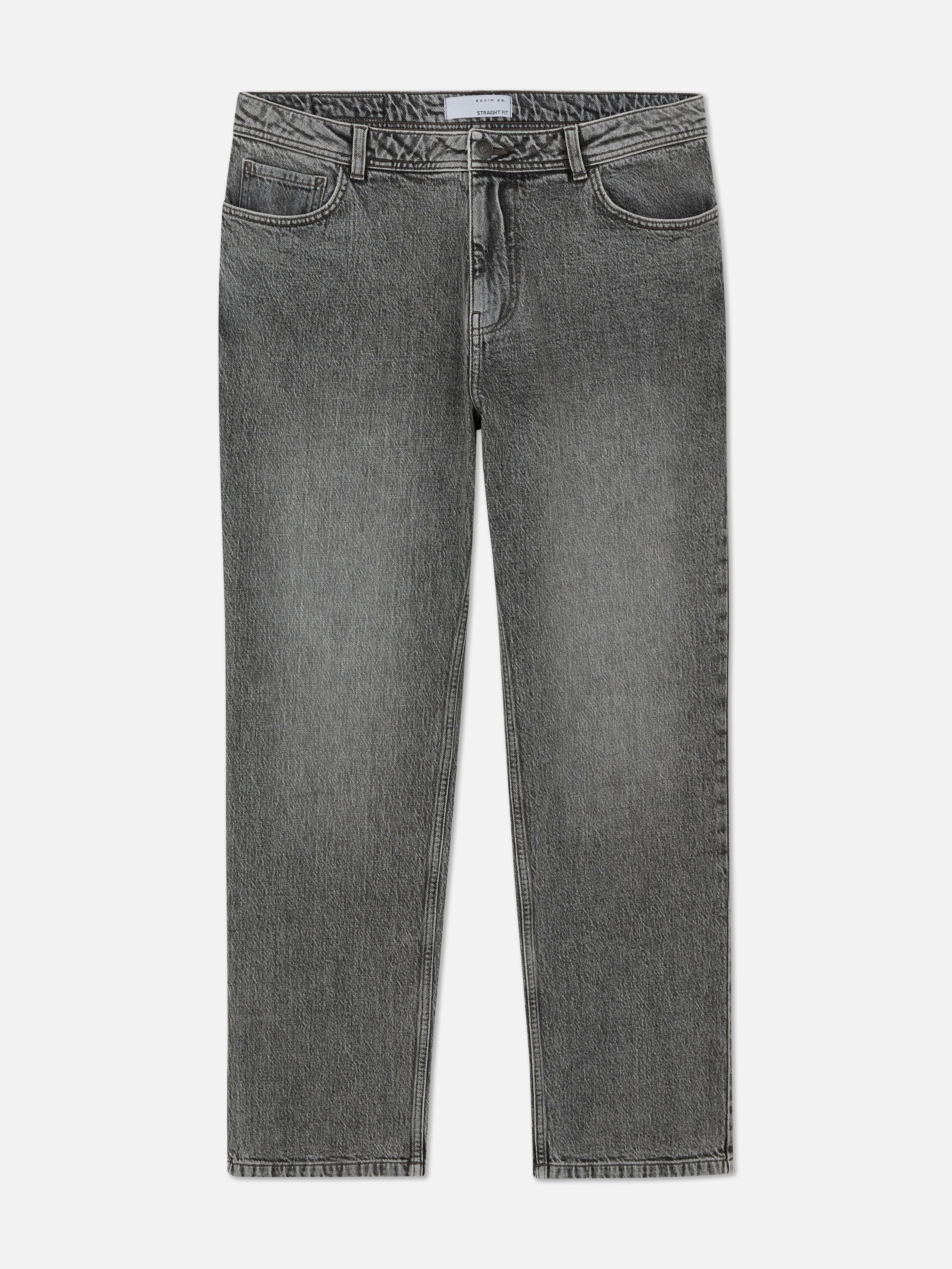 Mid-Rise Straight-Leg Jeans