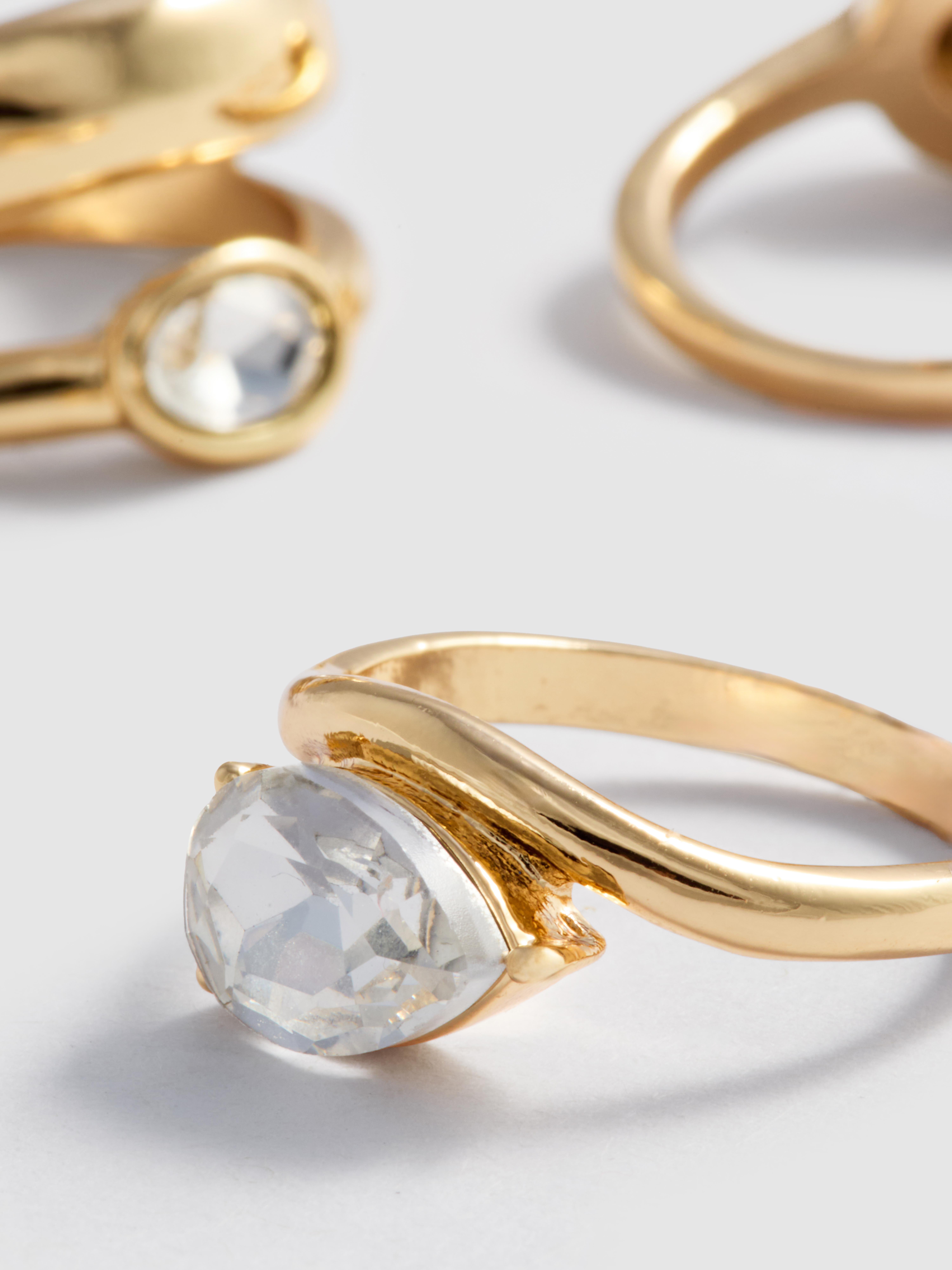 Paula Echevarría 3pk Mixed Design Rings