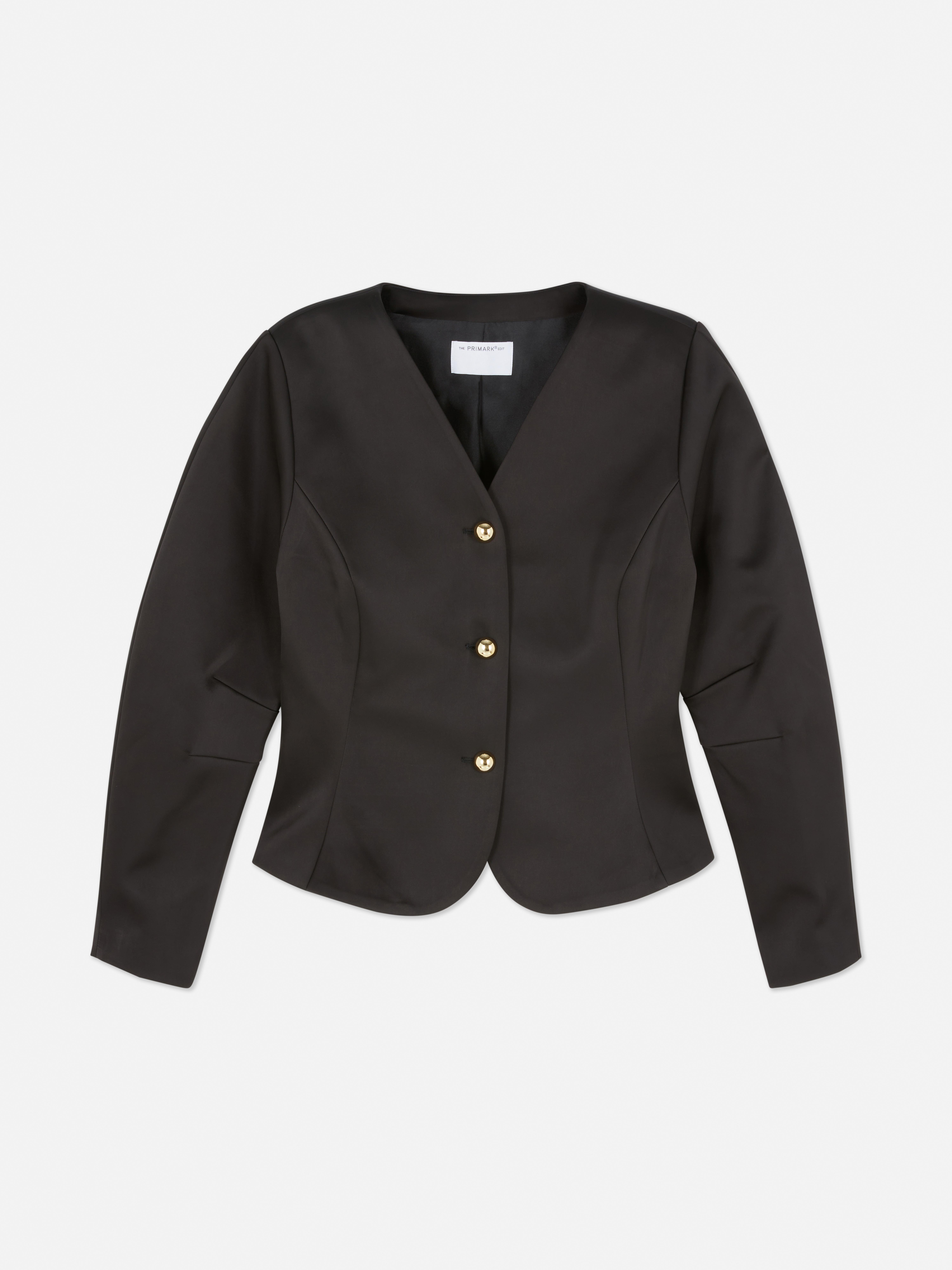 The Edit Satin Peplum Jacket